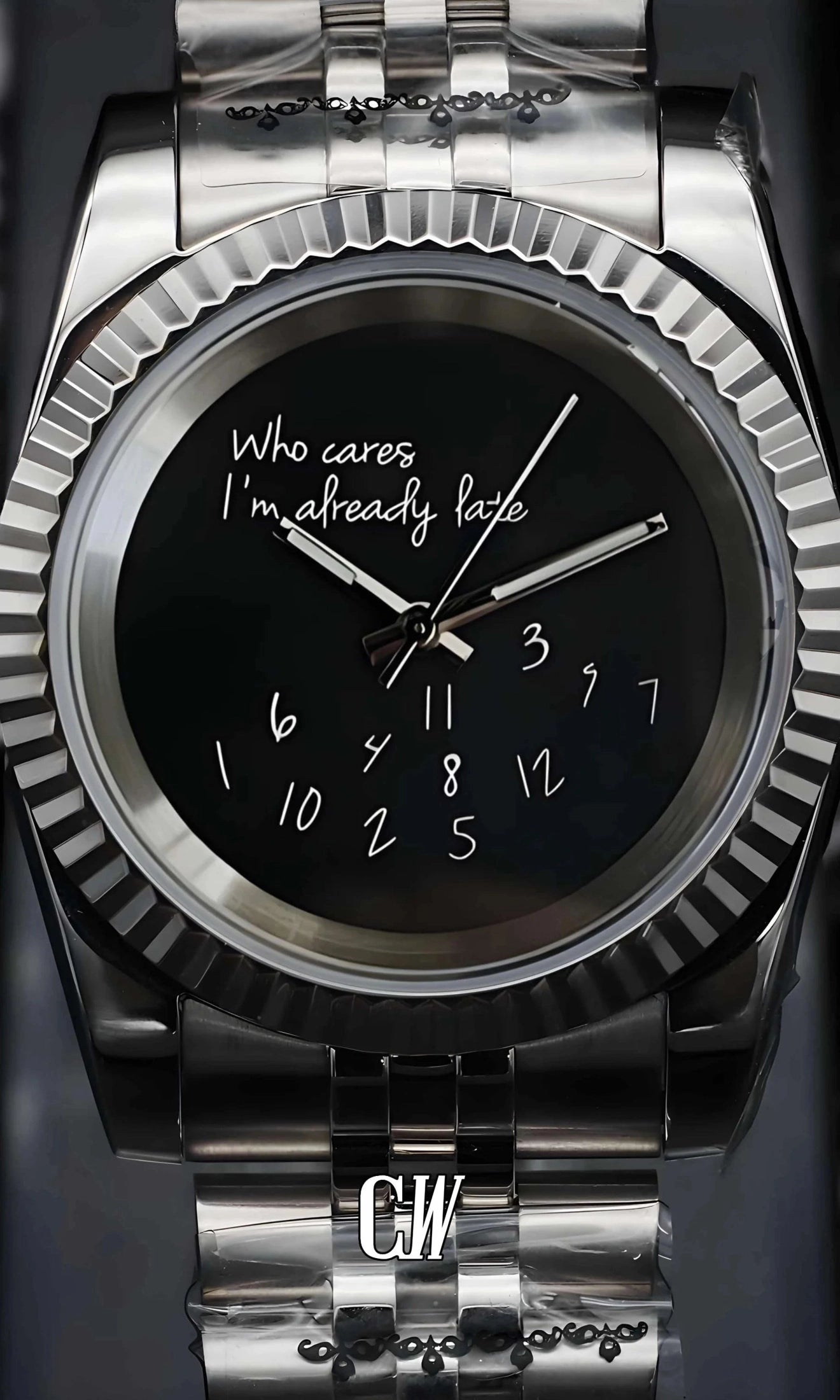 Seiko mod datejust 'who cares I'm already late' watch - Circa Watch Labs