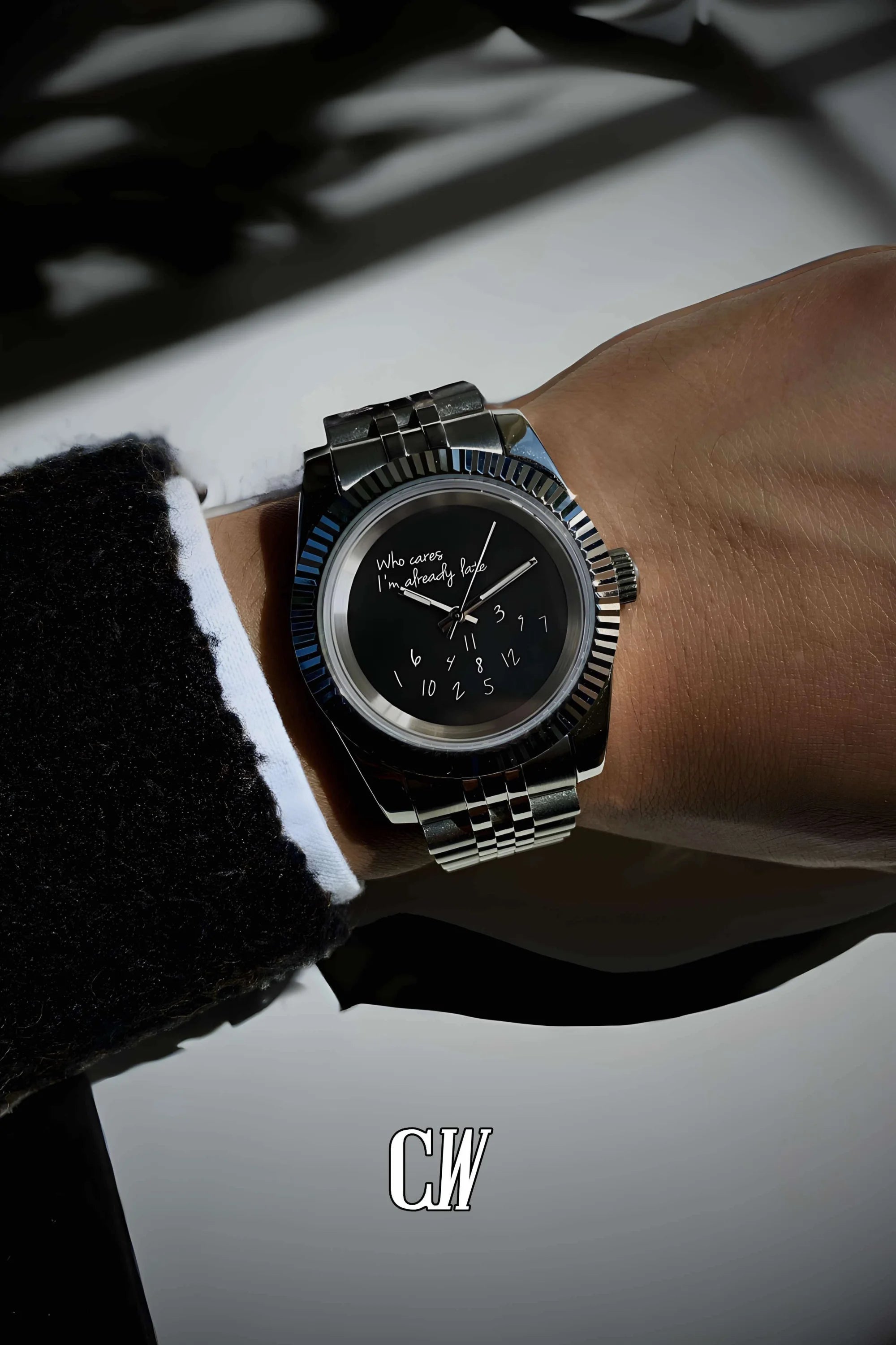 Seiko mod datejust 'who cares I'm already late' watch - Circa Watch Labs