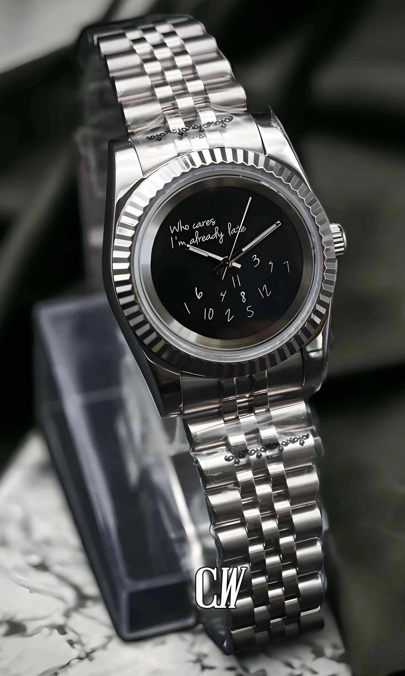 Seiko mod datejust 'who cares I'm already late' watch - Circa Watch Labs
