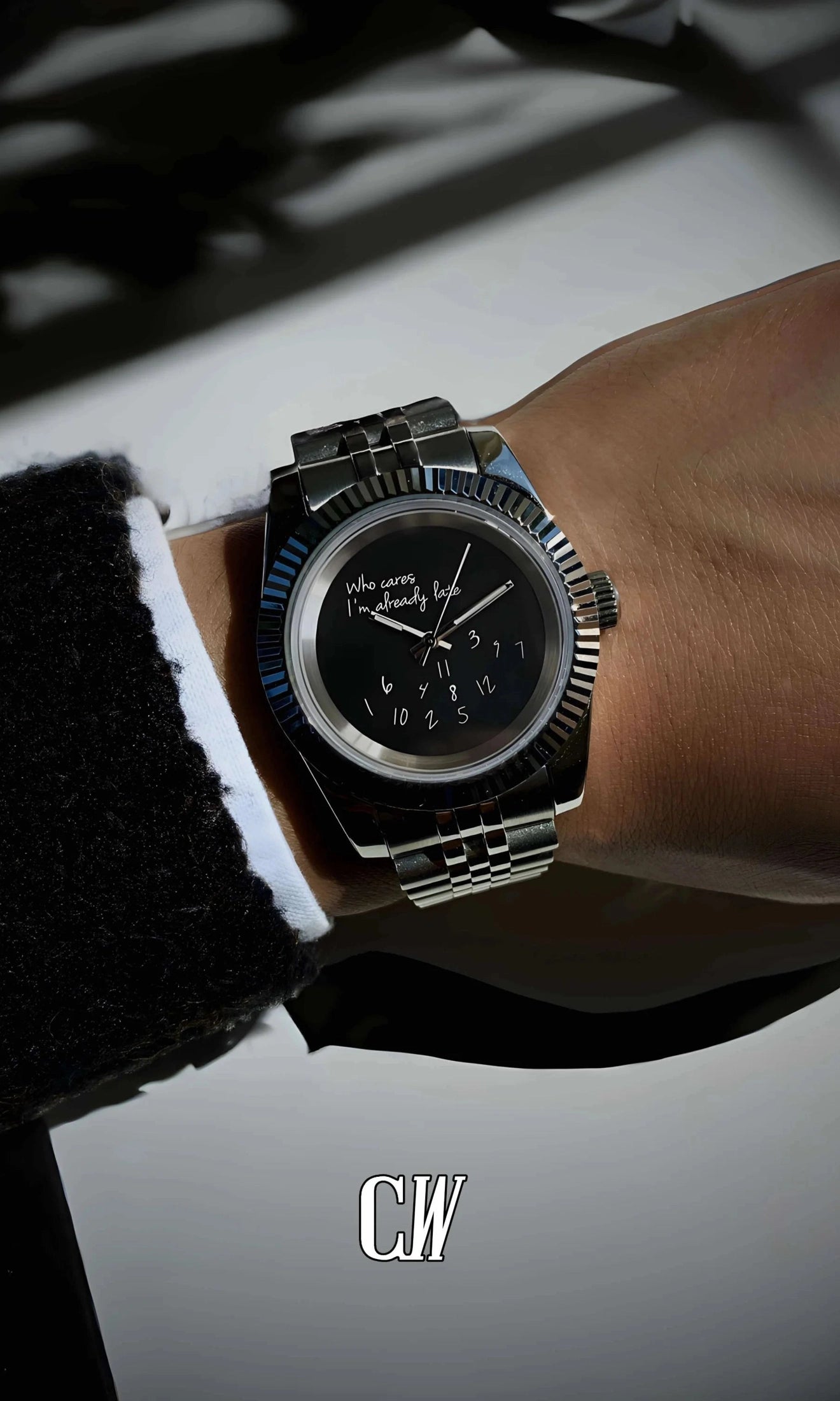 Seiko mod datejust 'who cares I'm already late' watch - Circa Watch Labs