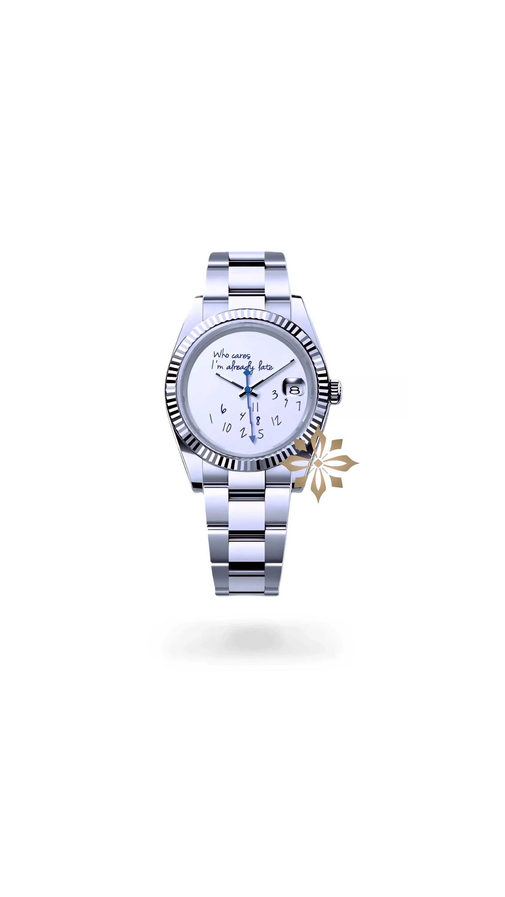 Seiko mod datejust 'who cares I'm already late' white watch - Circa Watch Labs seiko mod