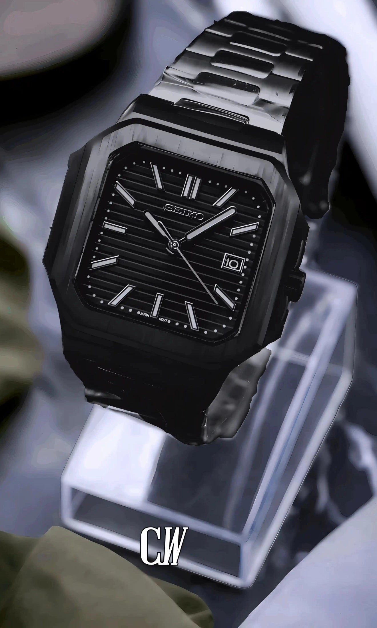 Seikocubitus mod watch triple black - Circa Watch Labs