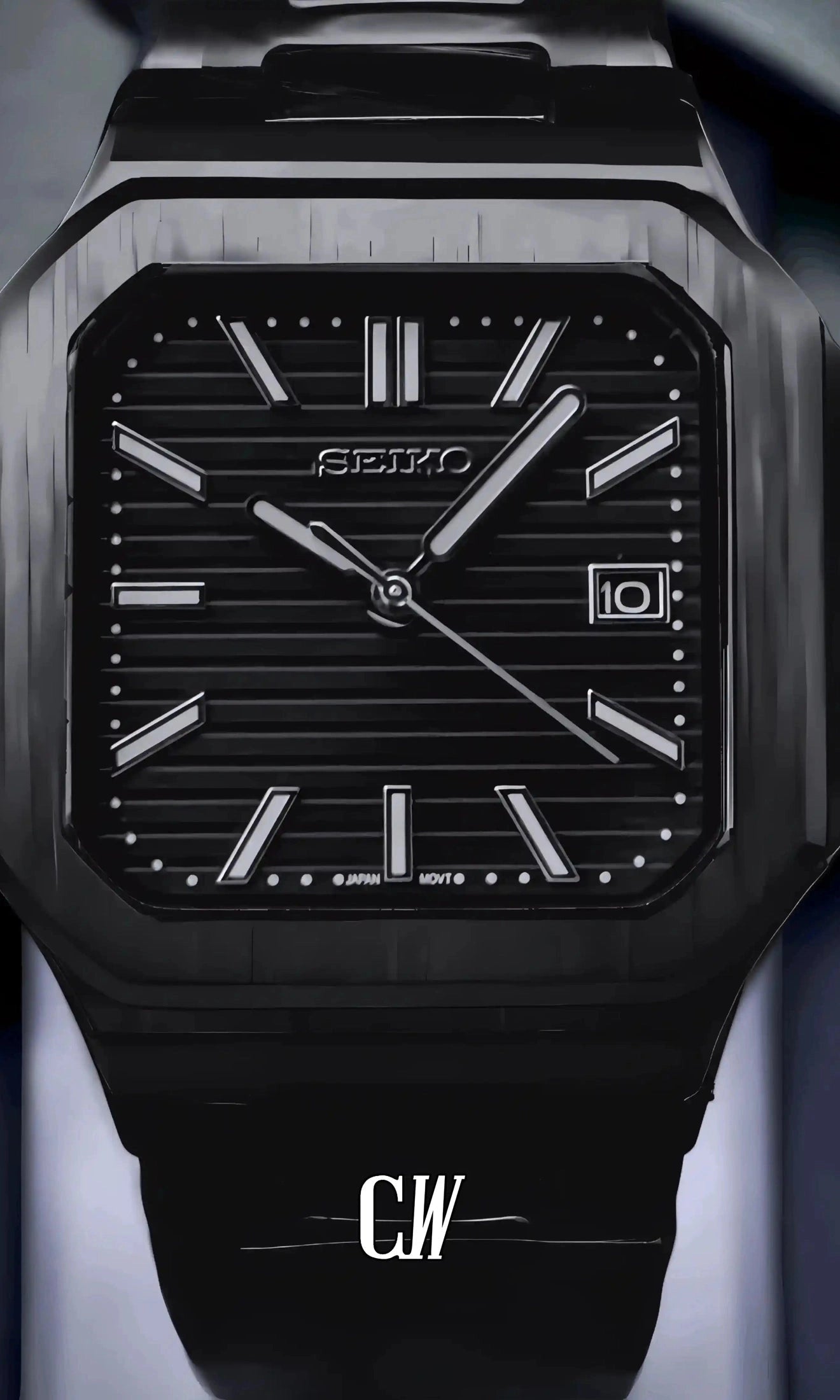 Seikocubitus mod watch triple black - Circa Watch Labs