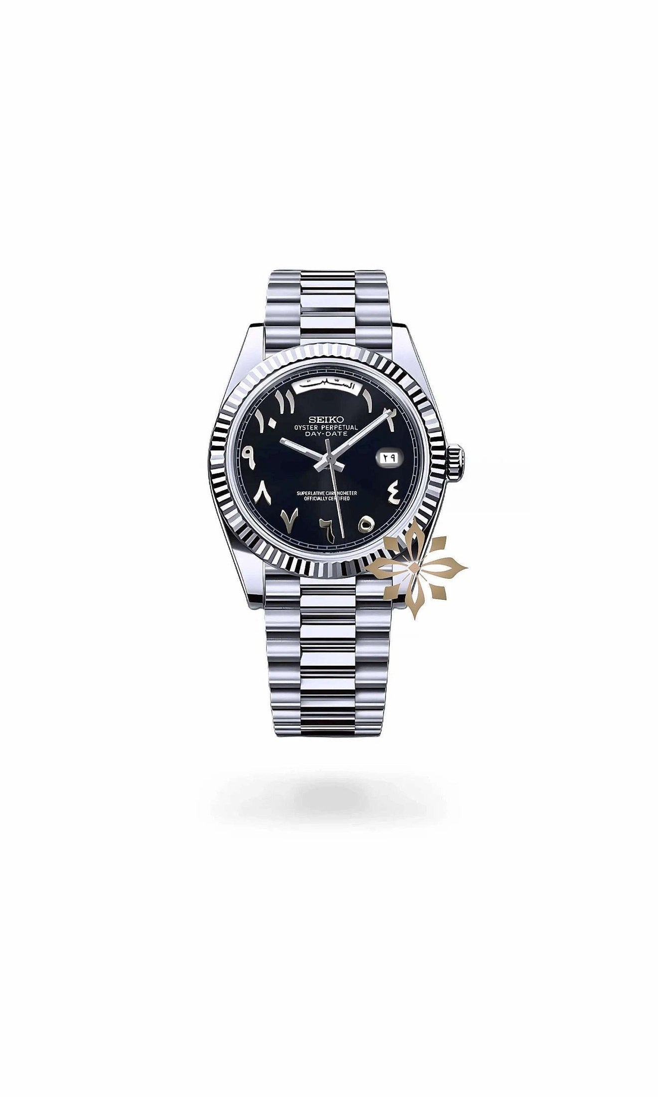 Seikojust mod daydate black arabic automatic watch