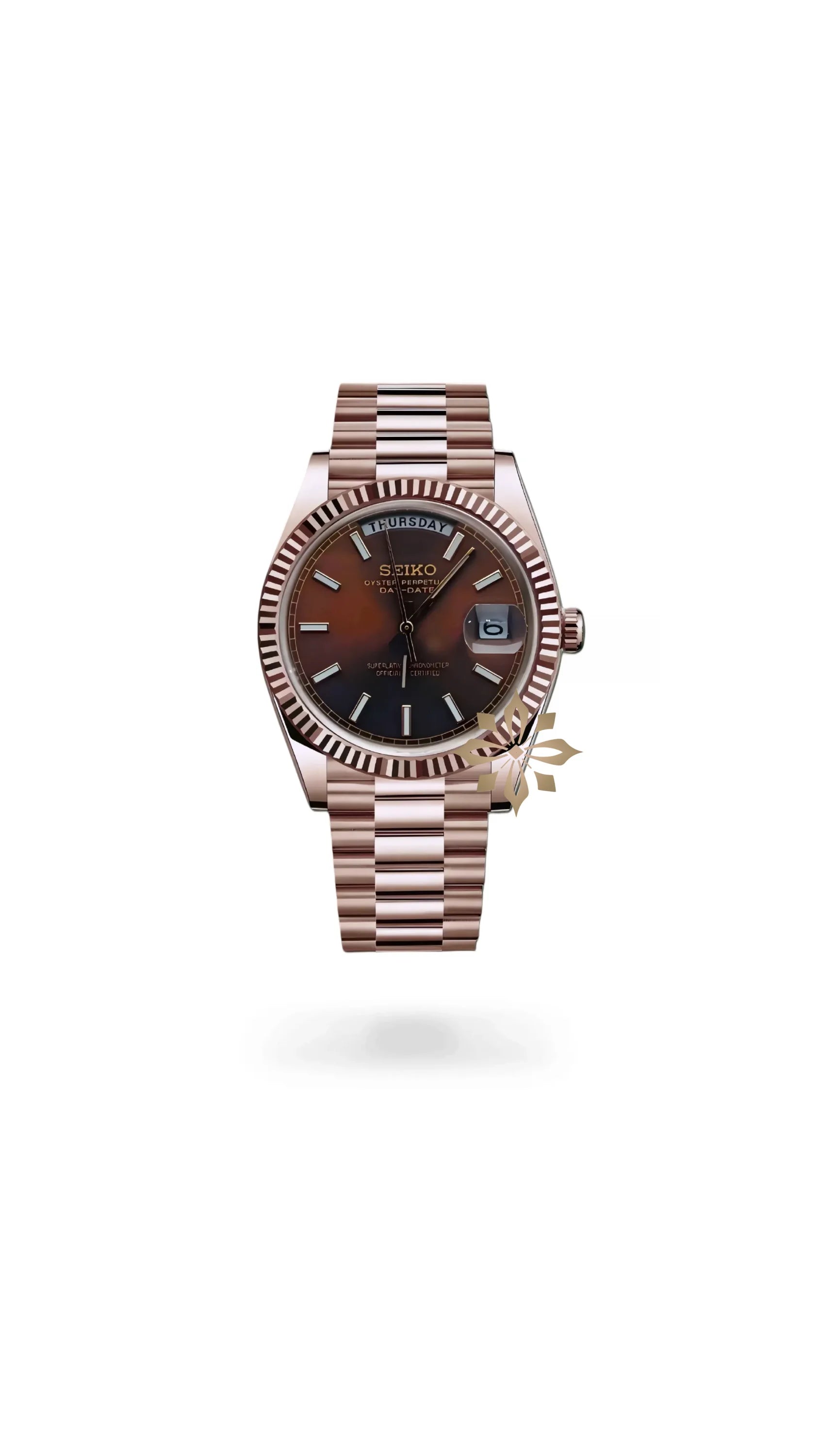 Seikojust mod daydate chocolate automatic watch - Circa Watch Labs seiko mod