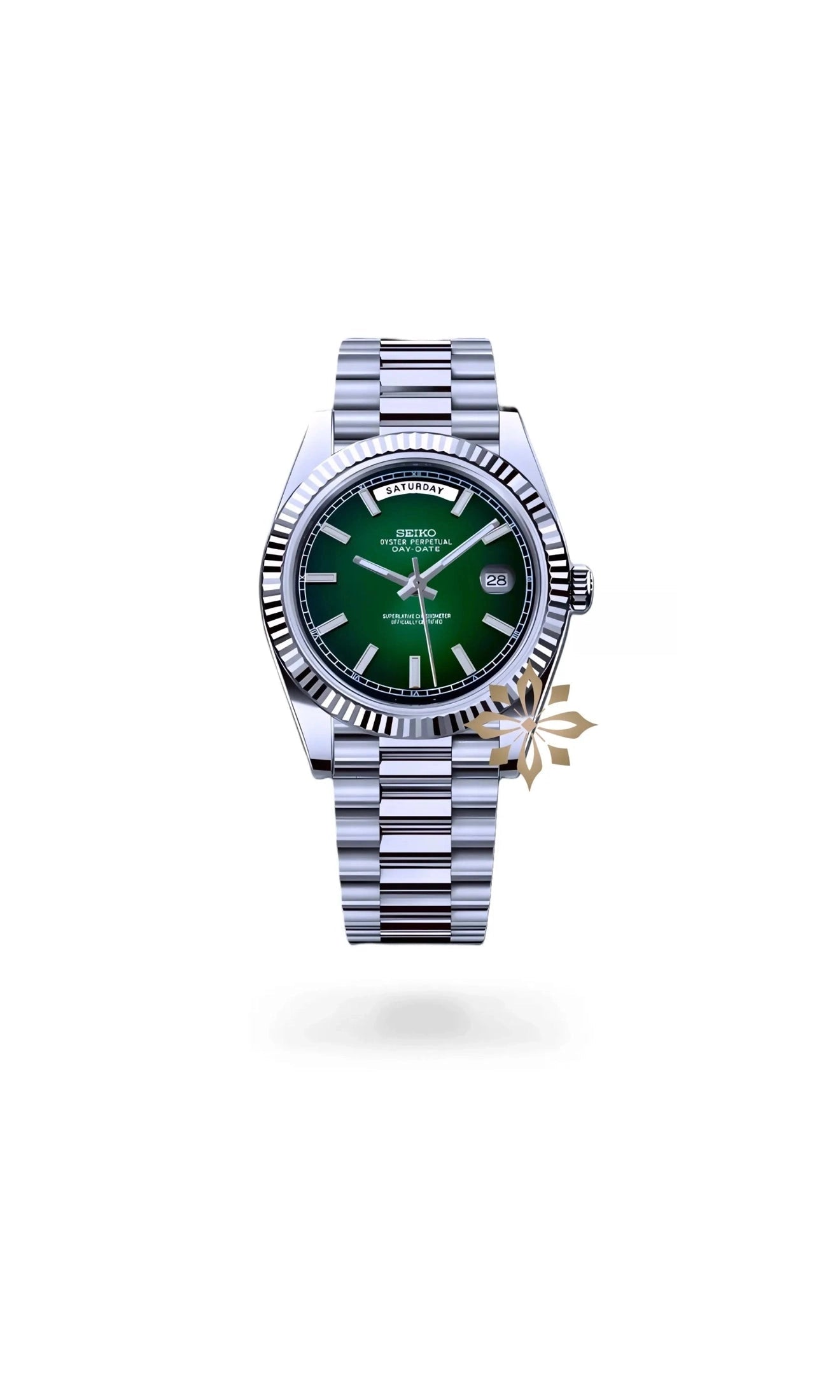 Seikojust mod daydate dark green automatic watch - Circa Watch Labs