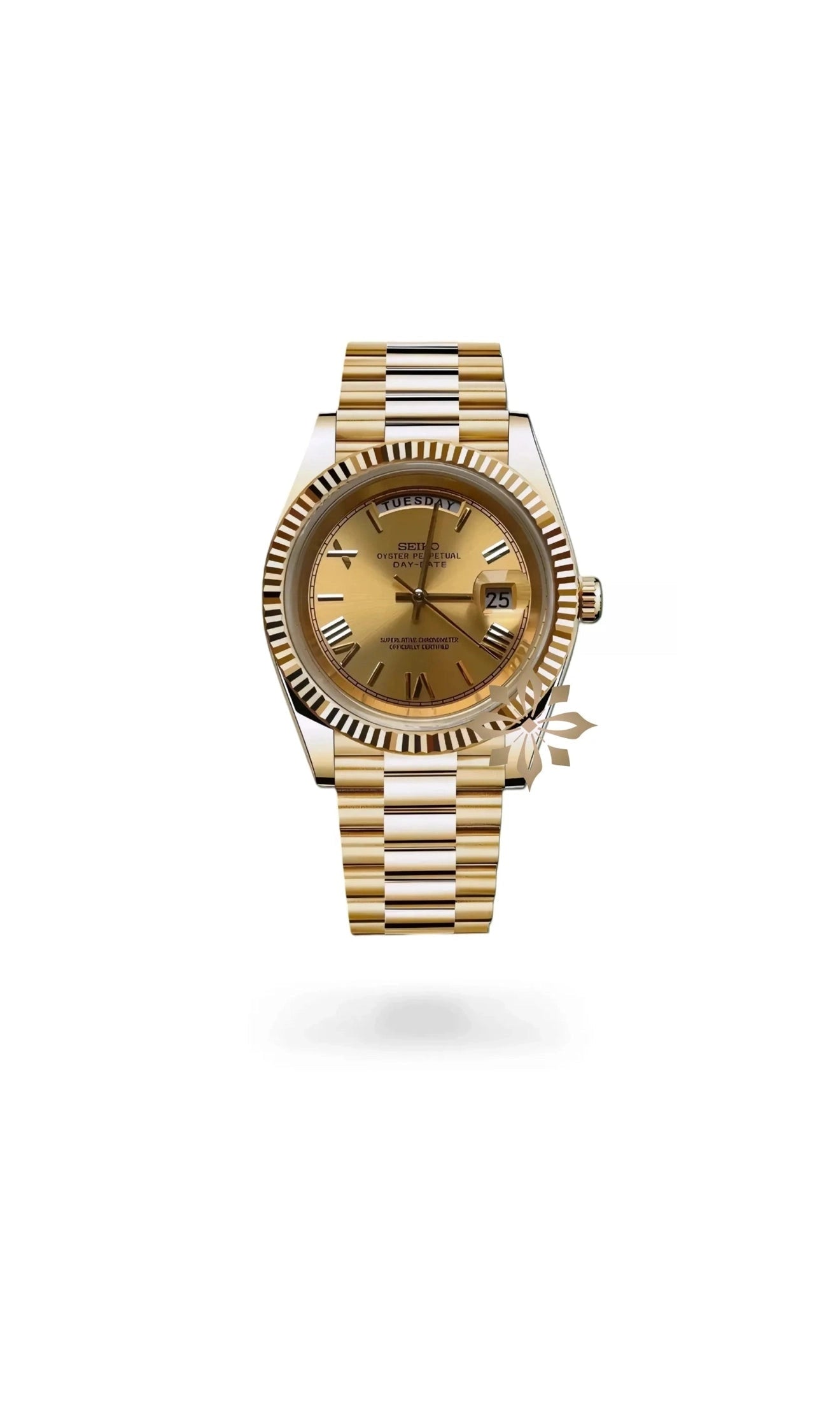 Seikojust mod daydate gold automatic watch - Circa Watch Labs