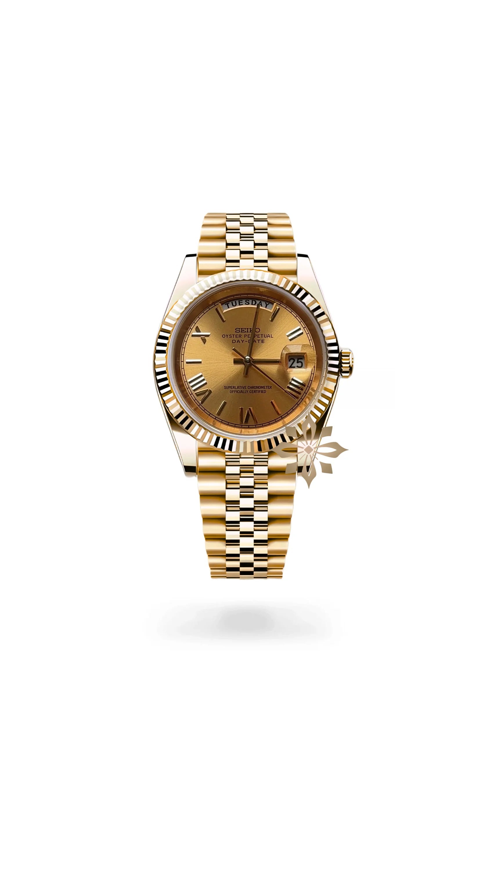 Seikojust mod daydate gold automatic watch - Circa Watch Labs seiko mod