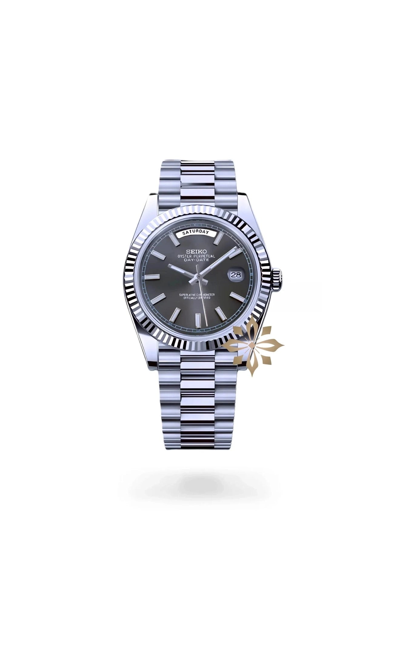 Seikojust mod daydate grey automatic watch - Circa Watch Labs