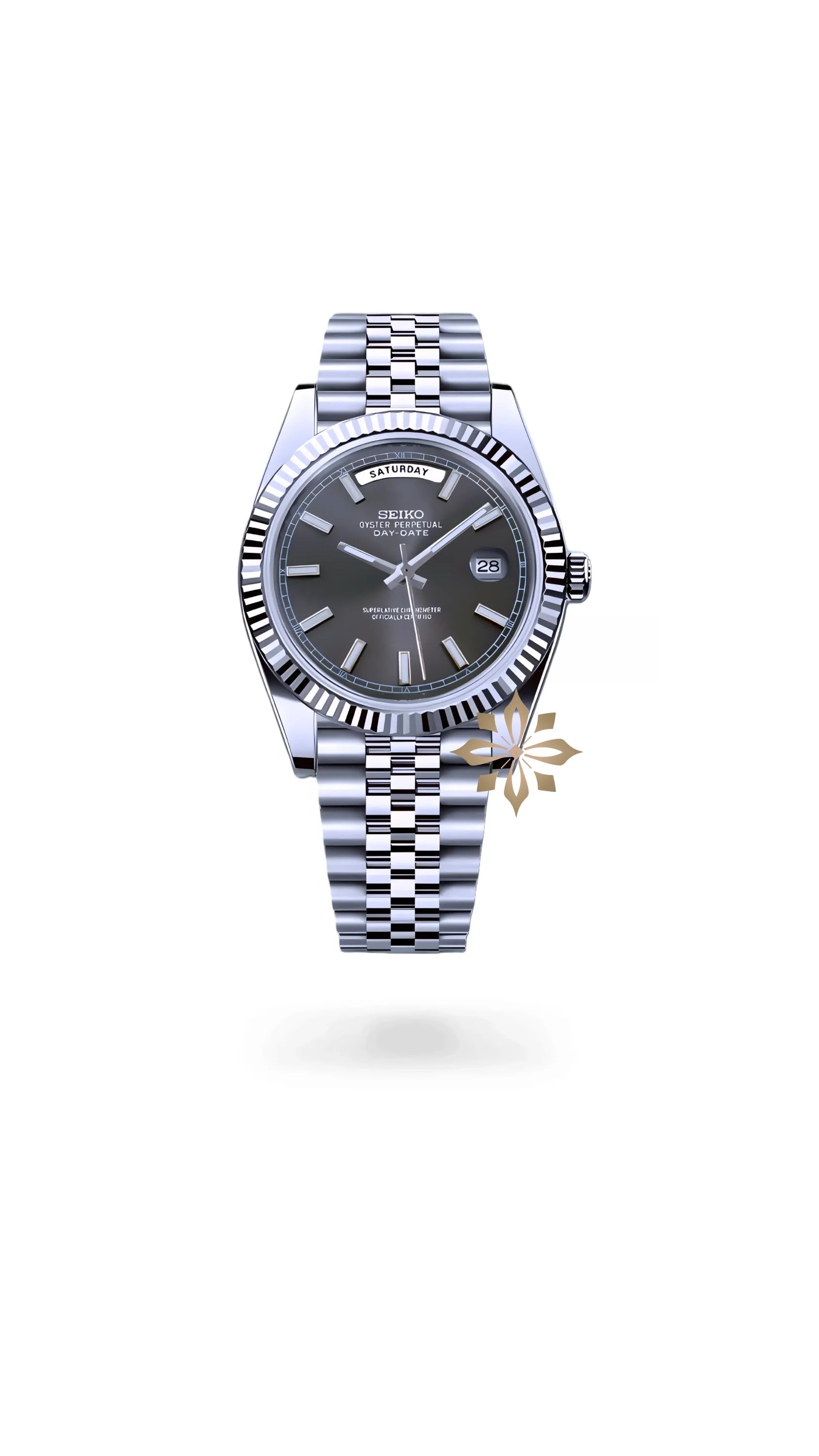 Seikojust mod daydate grey automatic watch - Circa Watch Labs