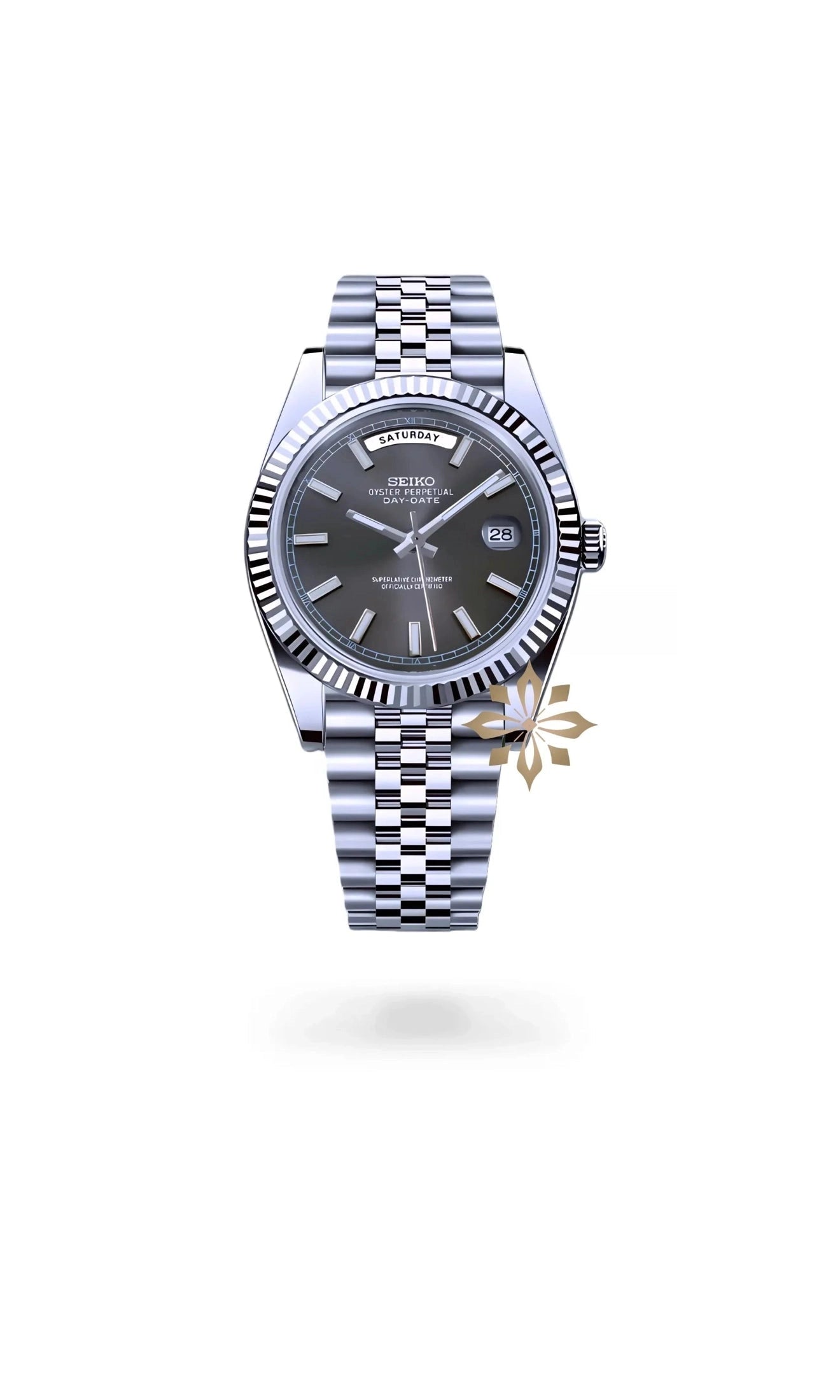 Seikojust mod daydate grey automatic watch - Circa Watch Labs