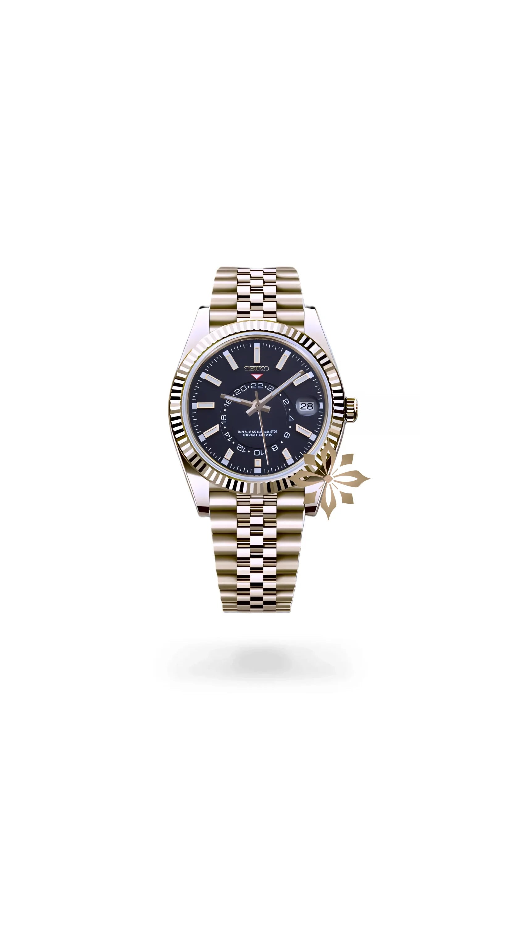 Seikojust mod skydweller watch black gold - Circa Watch Labs