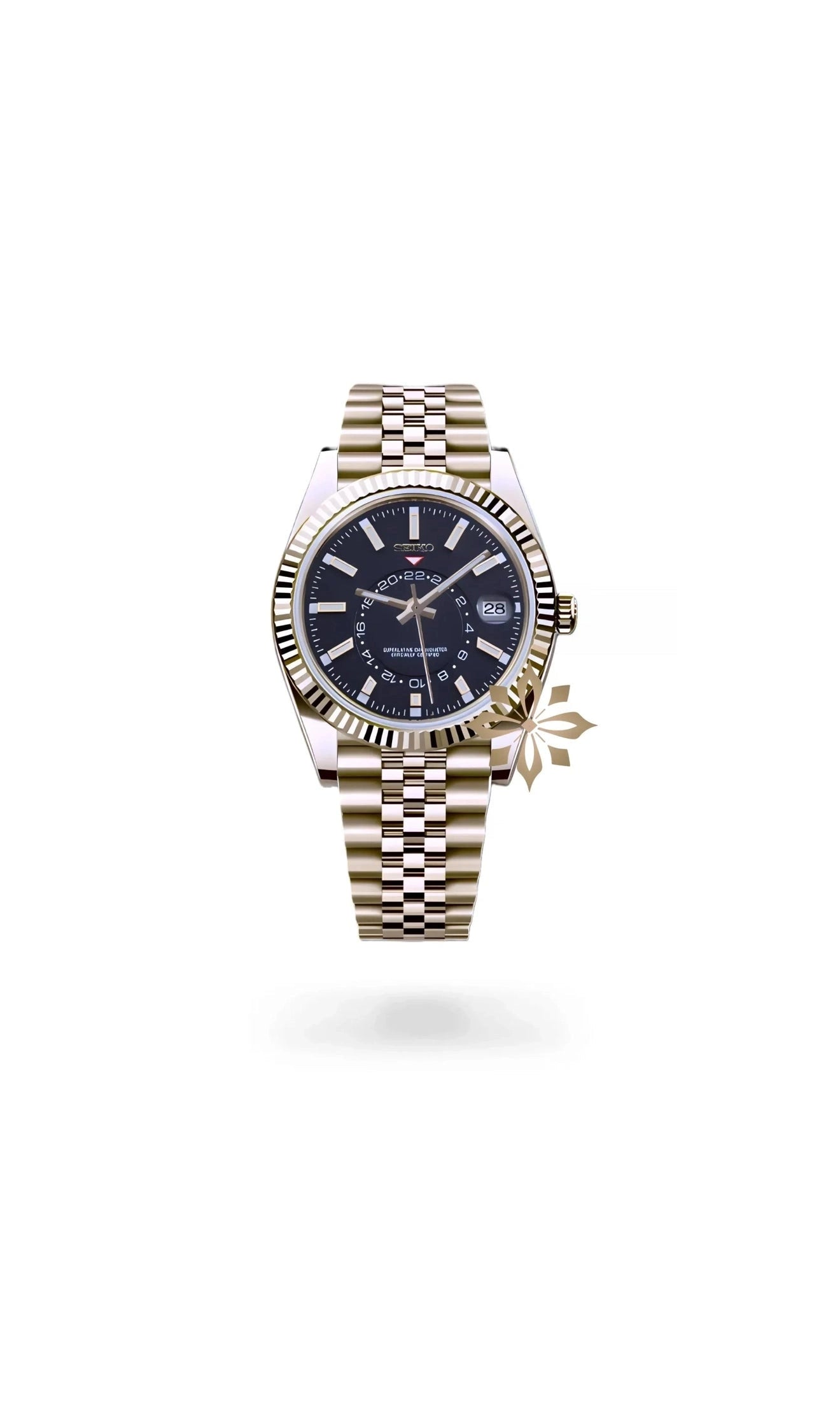 Seikojust mod skydweller watch black gold - Circa Watch Labs