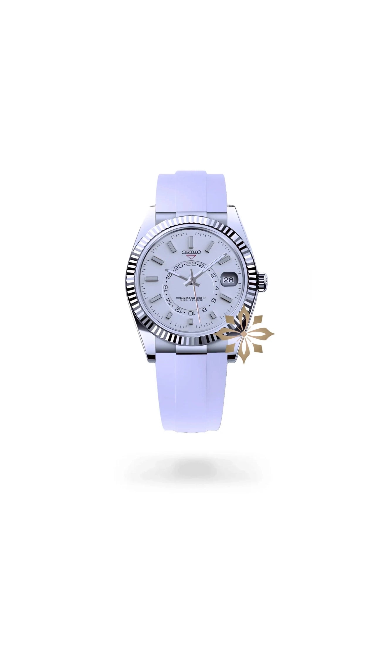 Seikojust mod skydweller watch white - Circa Watch Labs