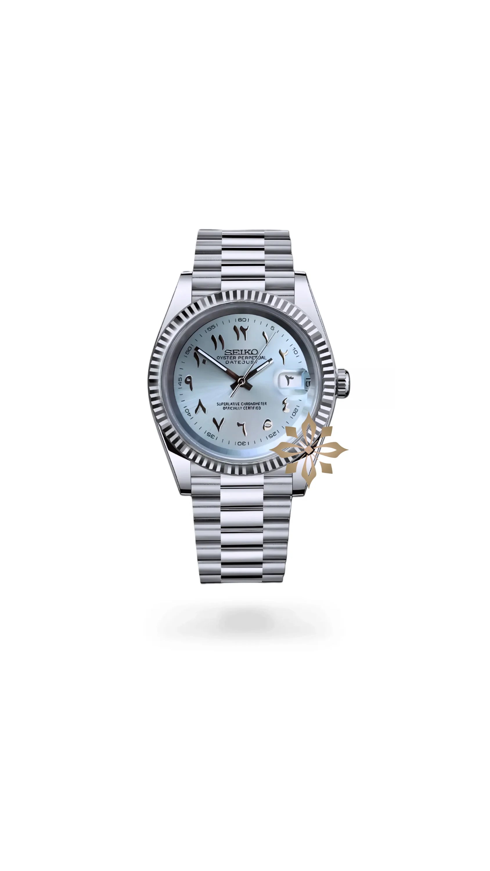 Seikojust mod watch 'arabic ice blue' - Circa Watch Labs seiko mod