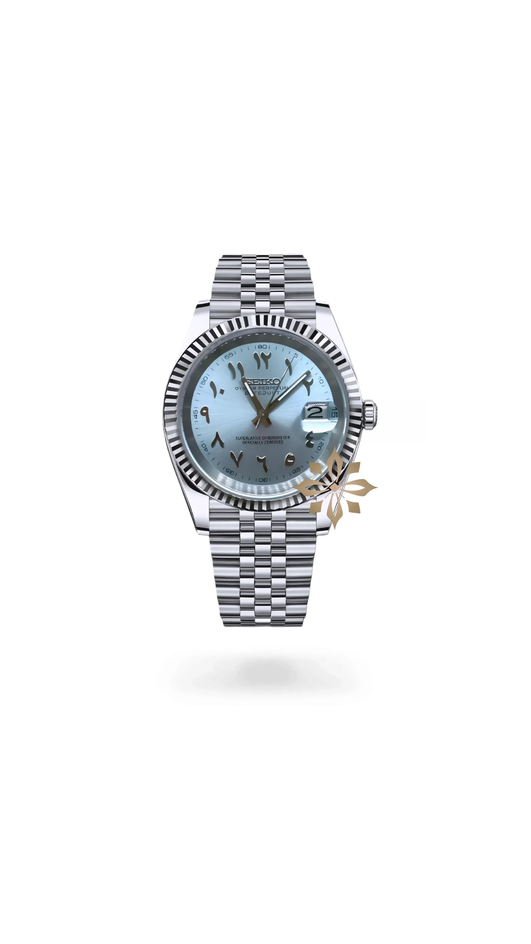 Seikojust mod watch 'arabic ice blue' - Circa Watch Labs seiko mod