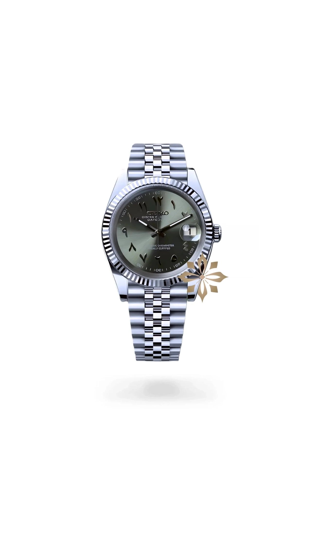 Seikojust mod watch 'arabic olive green' - Circa Watch Labs