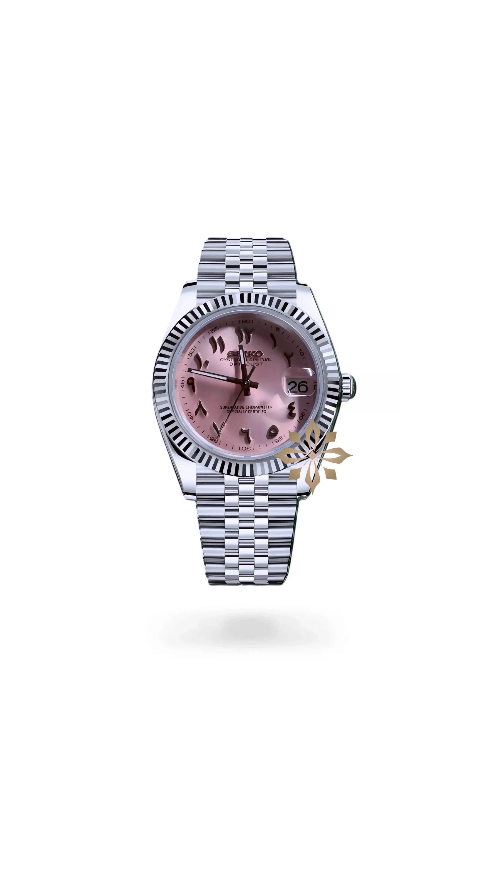 SEIKO 腕時計　ピンク Seikojust mod watch 'arabic sunburst pink'