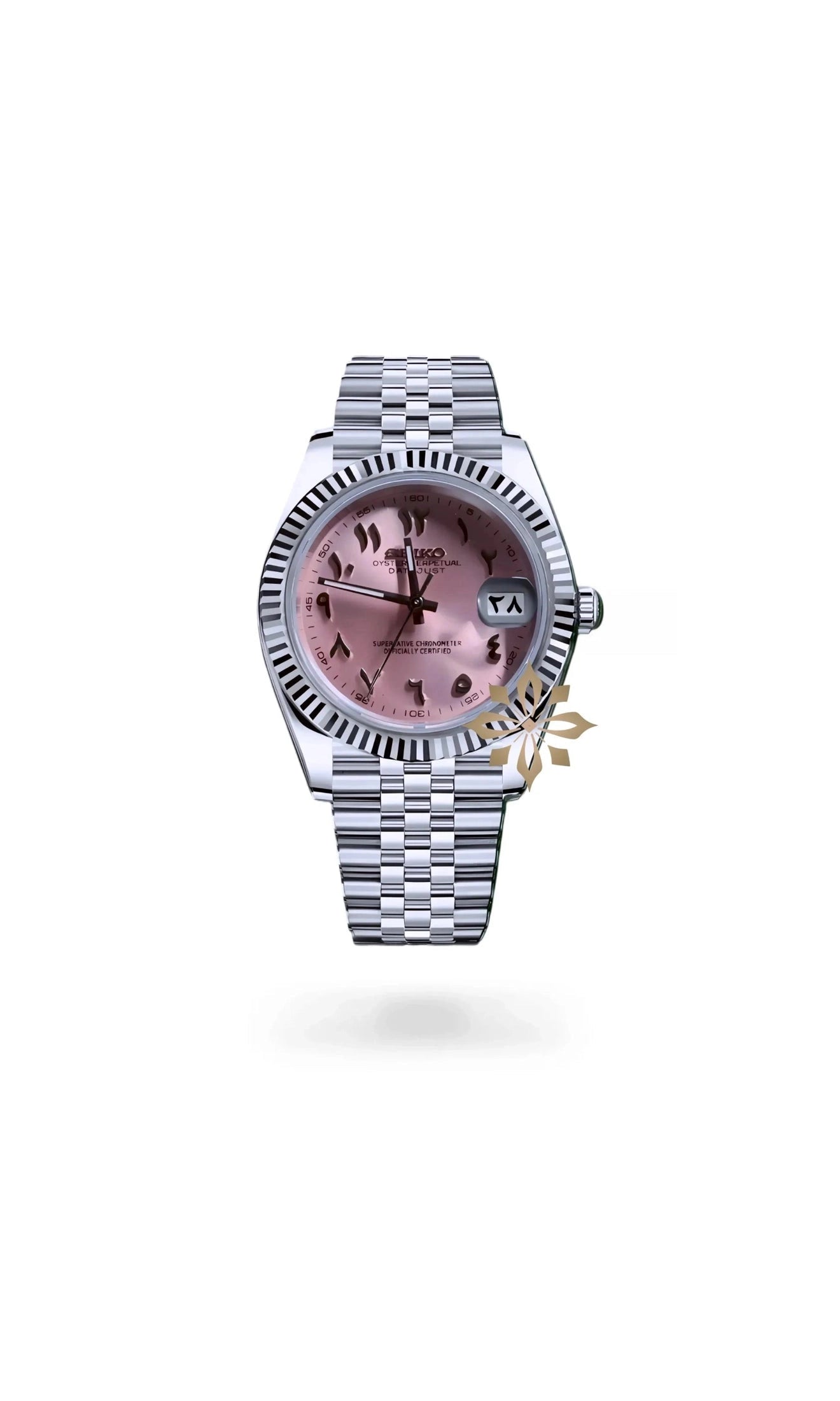 Seikojust mod watch 'arabic sunburst pink' - Circa Watch Labs