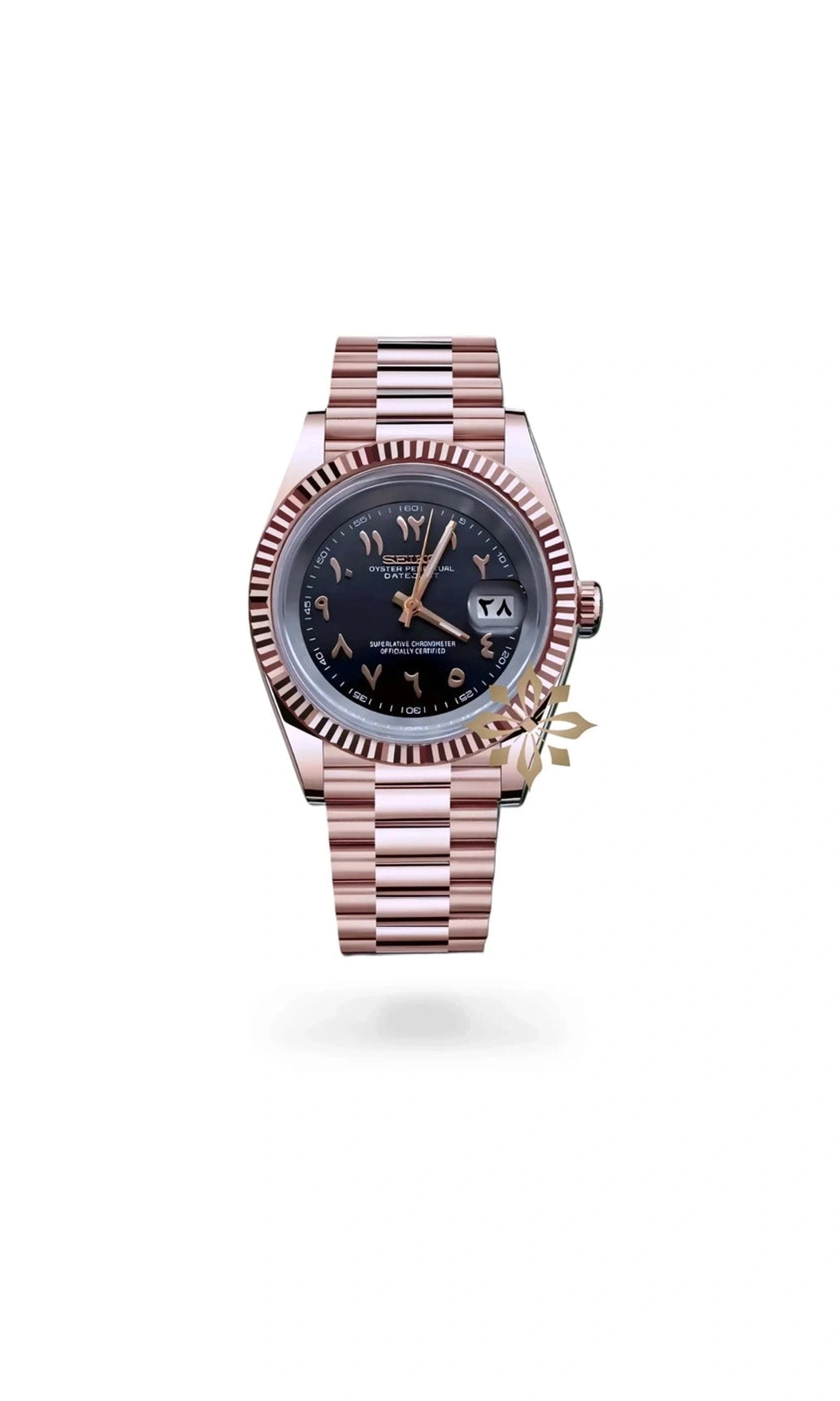 Seikojust mod watch 'Black rose gold' arabic - Circa Watch Labs