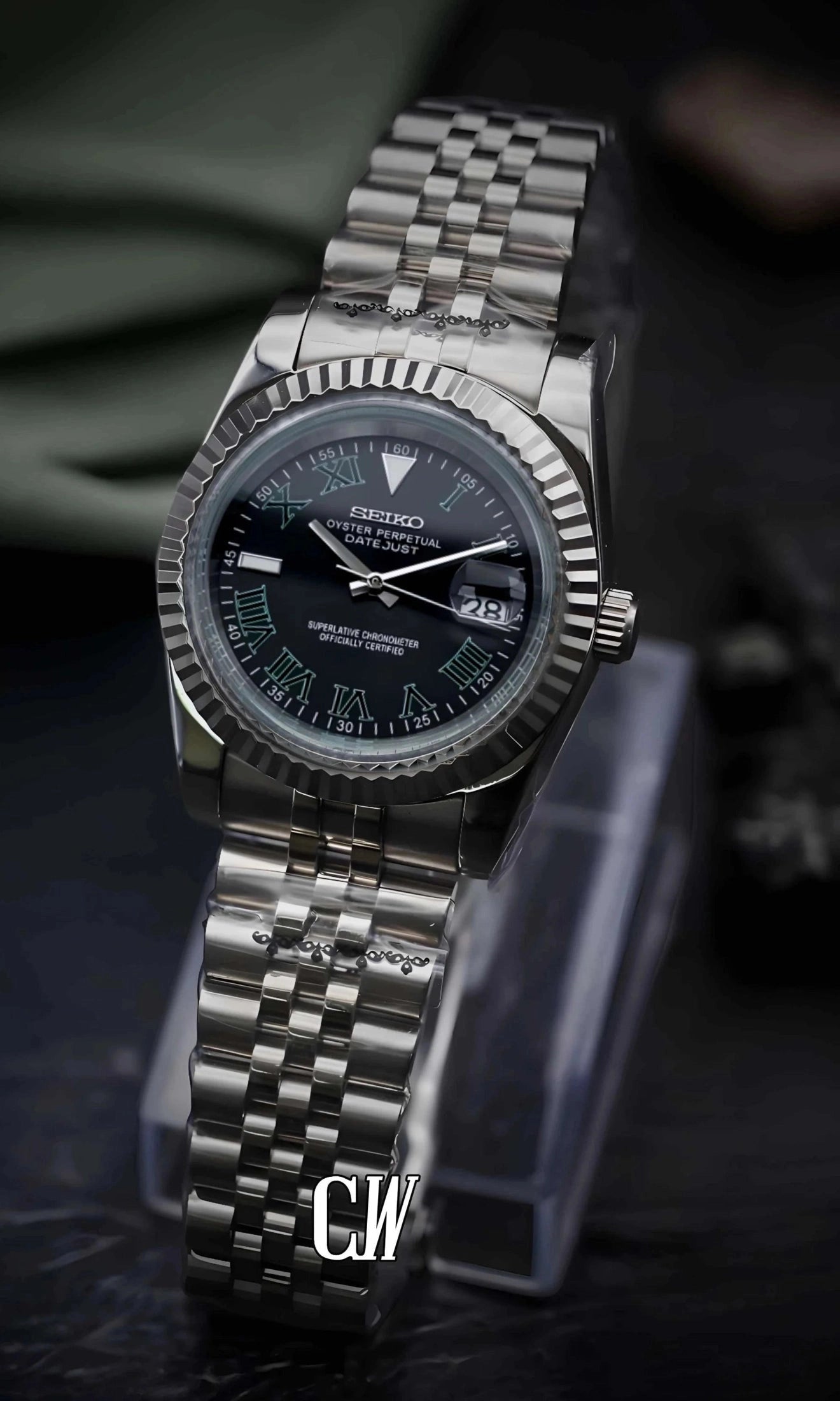 Seikojust mod Wimbledon watch black - Circa Watch Labs