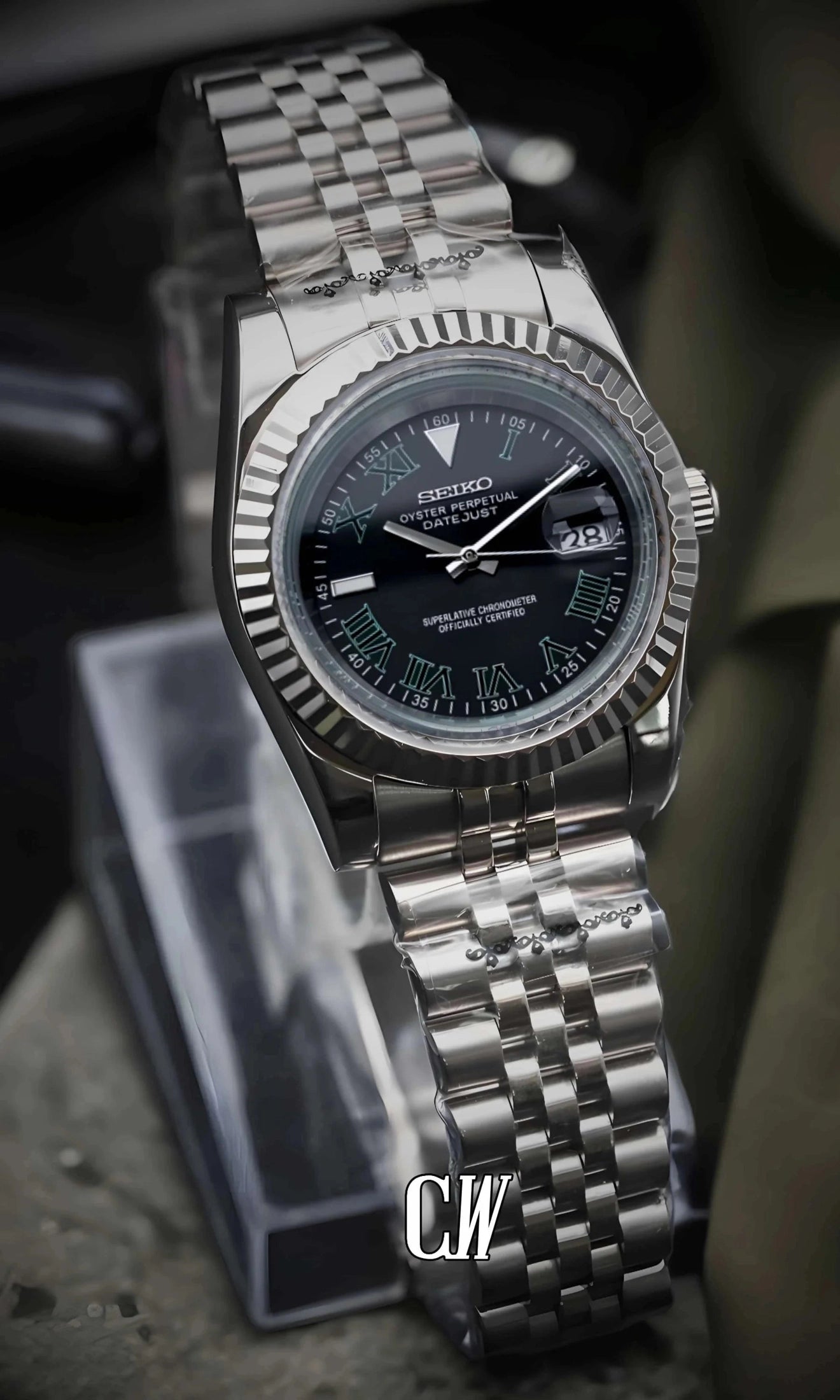 Seikojust mod Wimbledon watch black - Circa Watch Labs seiko mod