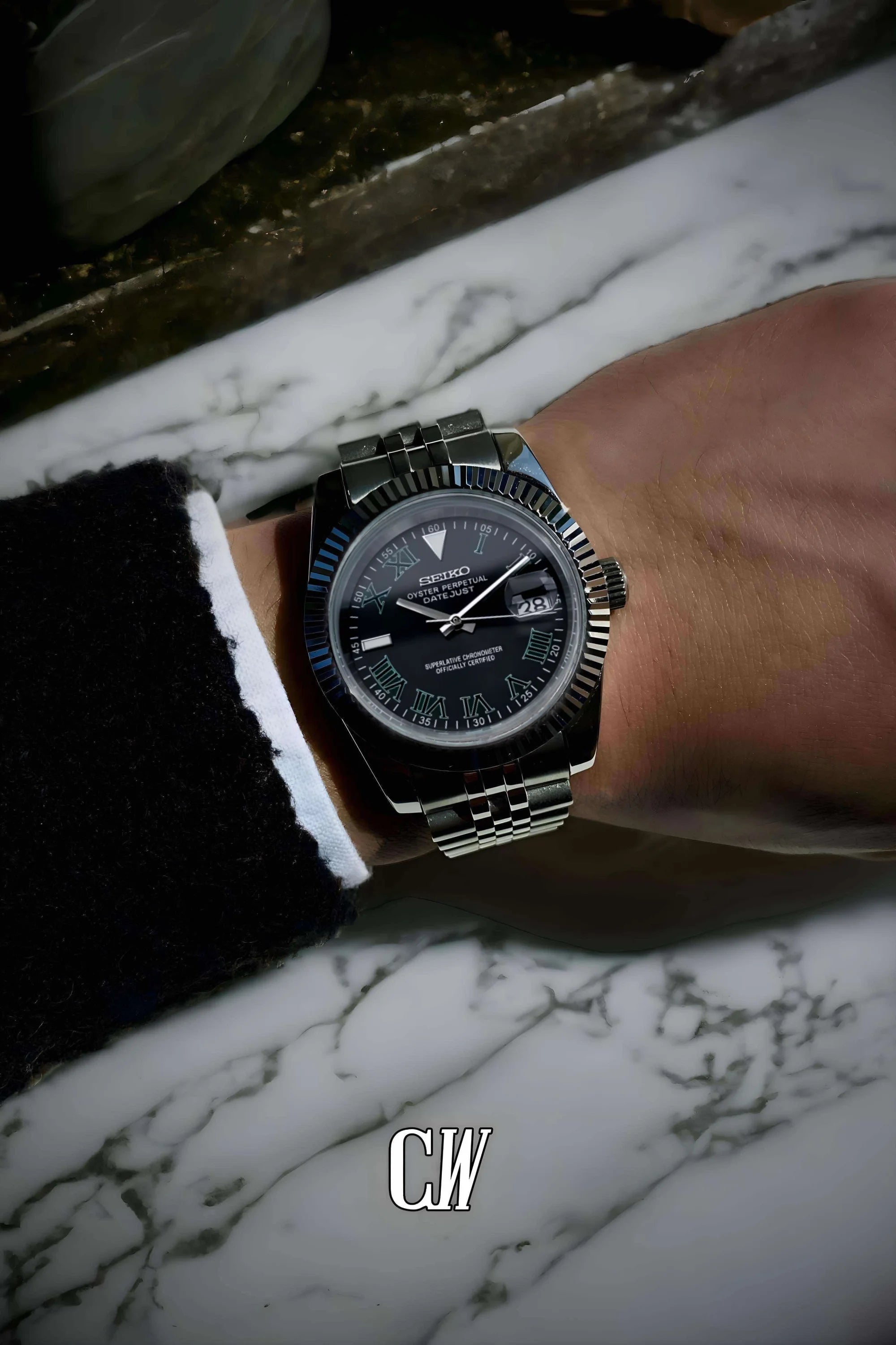 Seikojust mod Wimbledon watch black - Circa Watch Labs