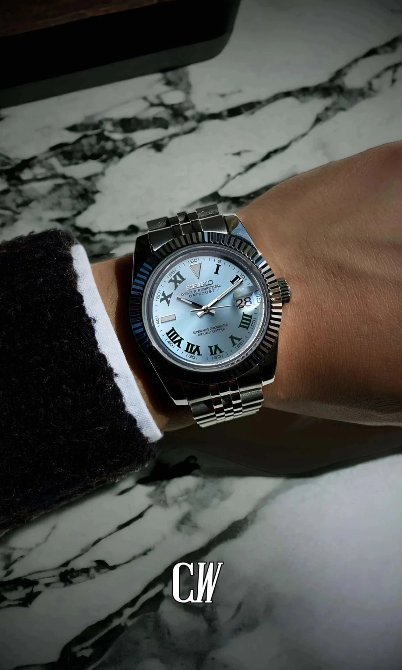 Seikojust mod Wimbledon watch blue - Circa Watch Labs