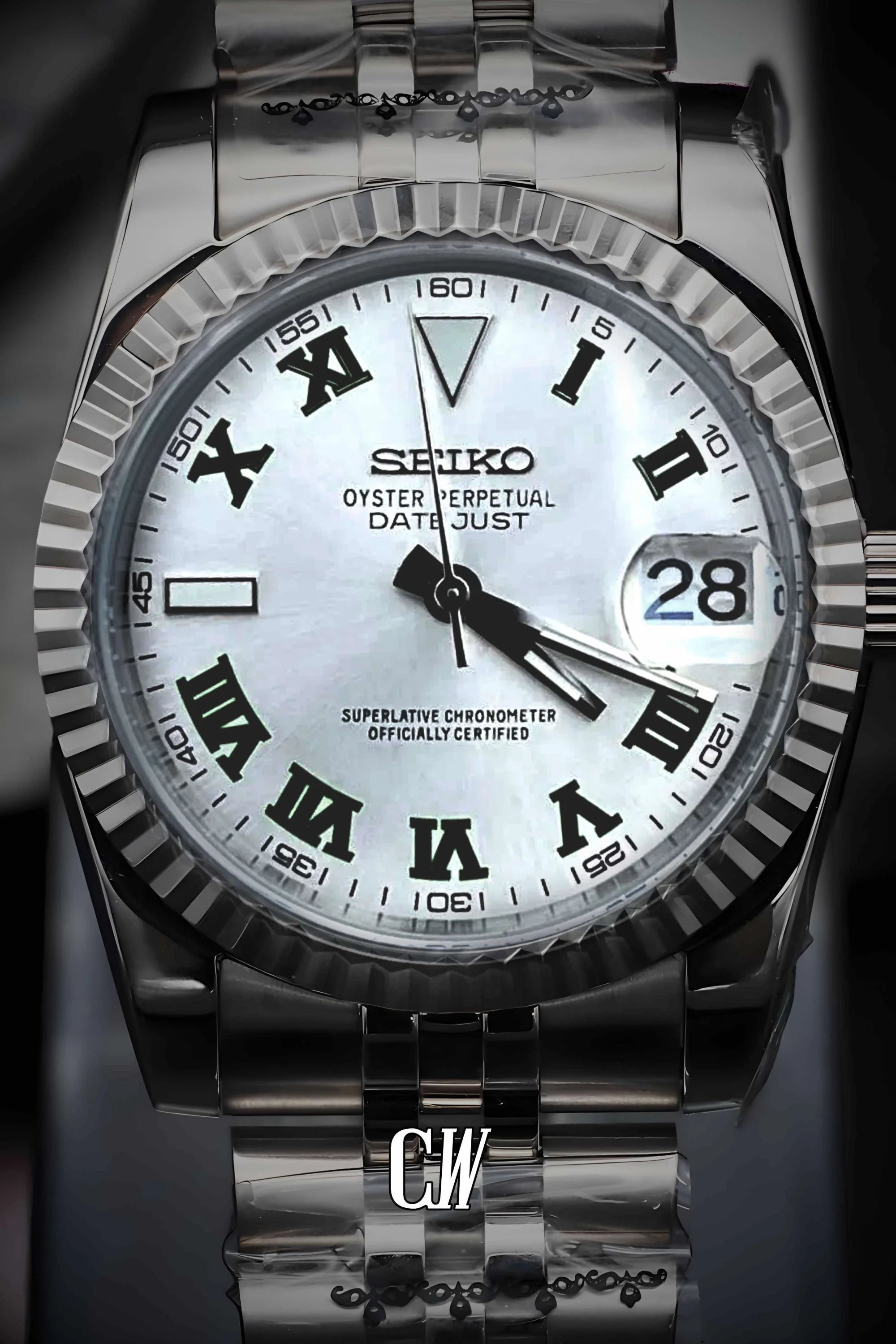 Seikojust mod Wimbledon watch white - Circa Watch Labs seiko mod