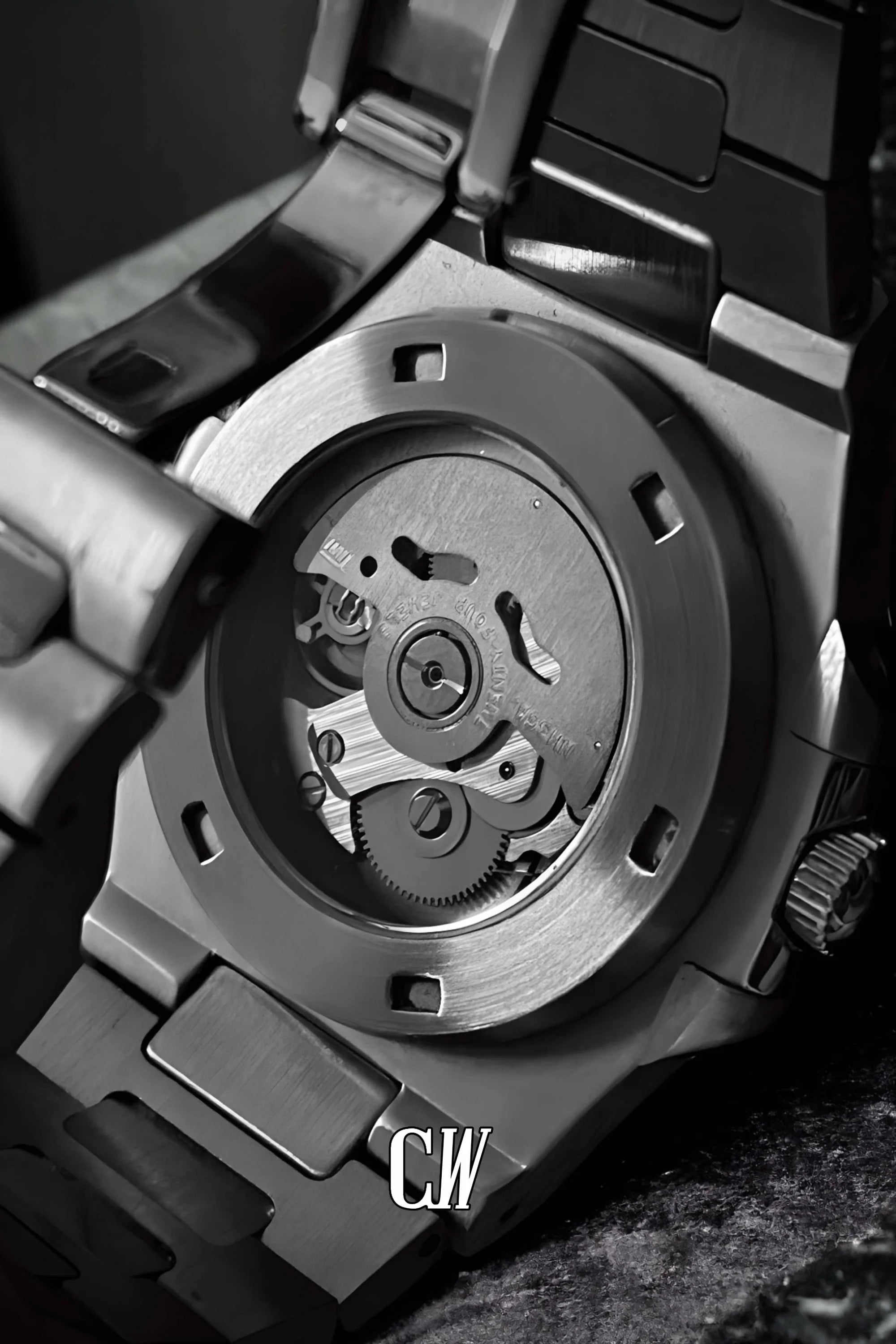 Seikonautilus mod watch black - Circa Watch Labs seiko mod