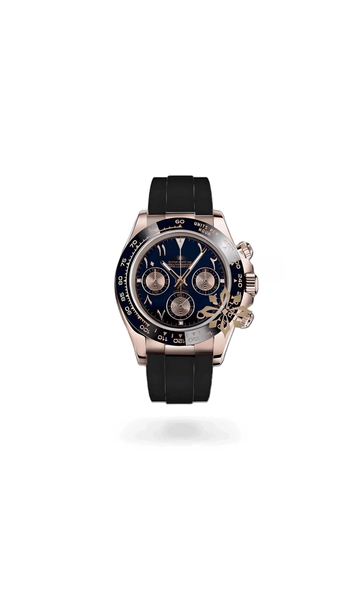 Seitona mod black rose gold arabic watch - Circa Watch Labs seiko mod