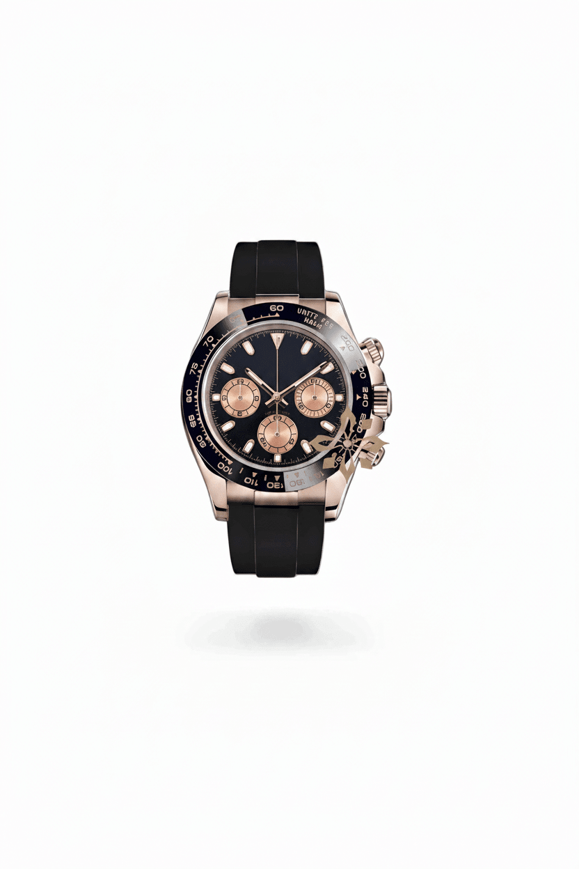 Seitona mod black rose gold watch - Circa Watch Labs seiko mod