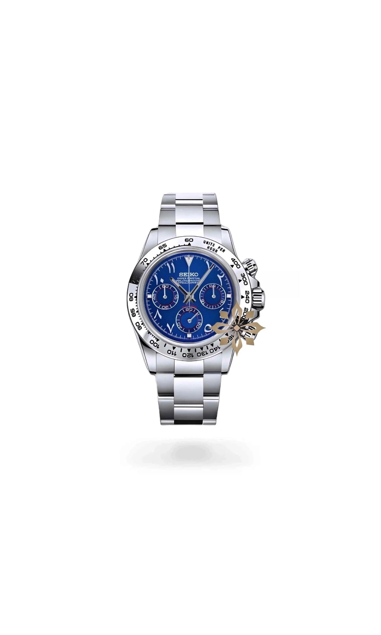 Seitona mod blue arabic watch - Circa Watch Labs seiko mod