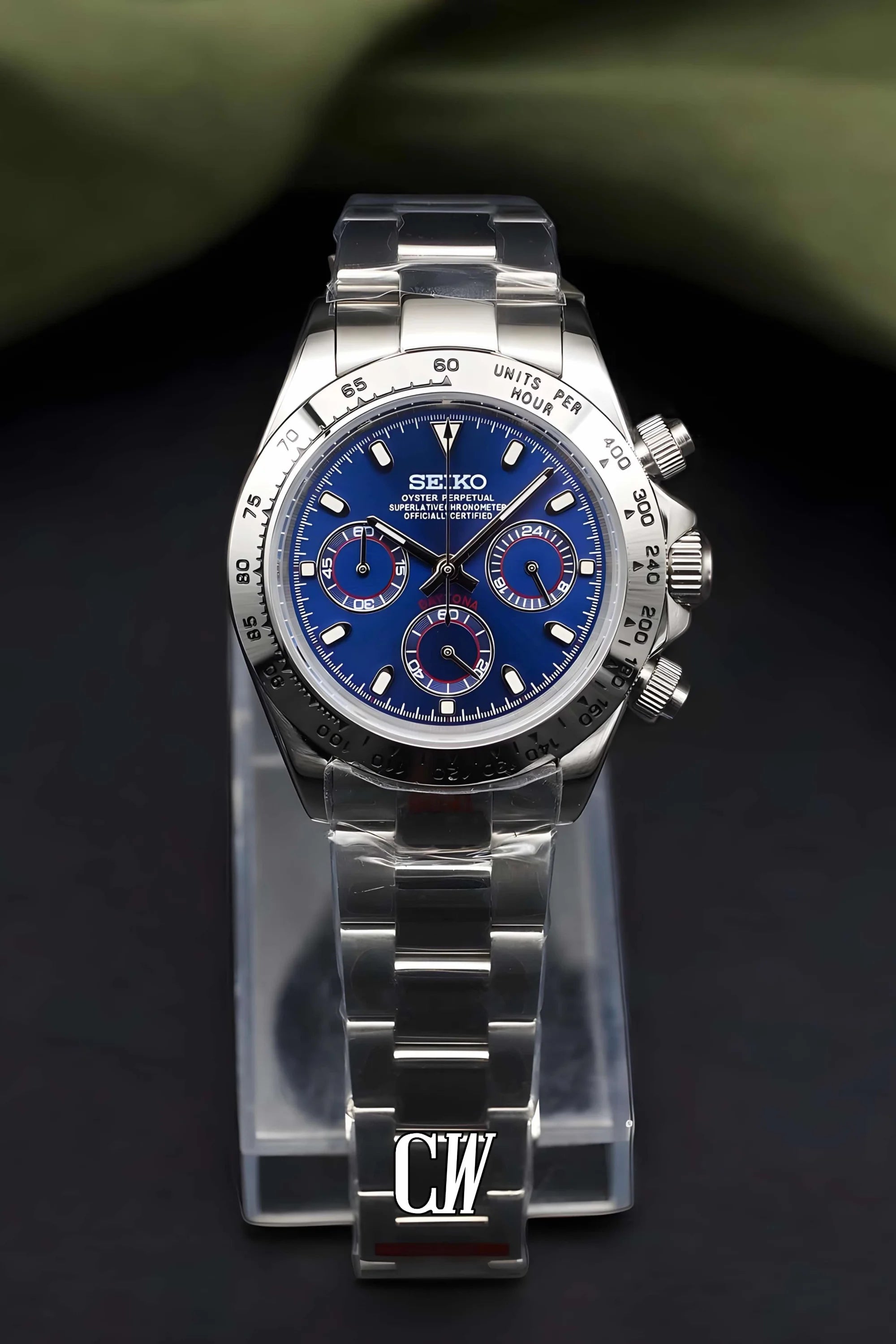 Seitona mod blue silver watch - Circa Watch Labs