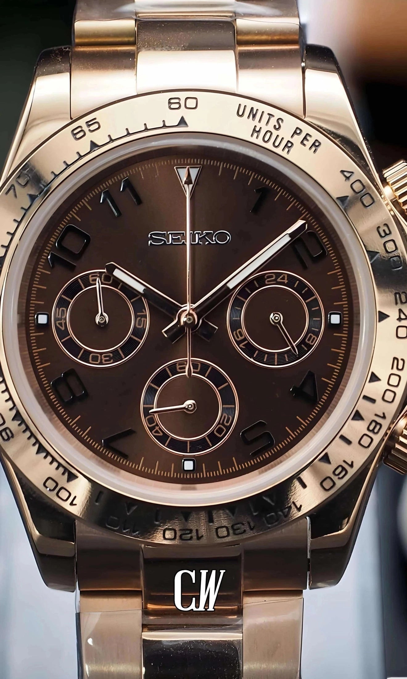 Seitona mod chocolate brown watch - Circa Watch Labs seiko mod