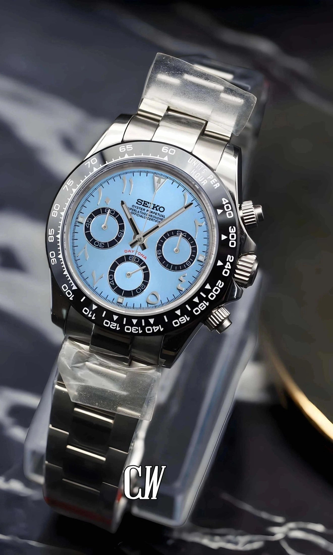 Seitona mod platinum arabic watch - Circa Watch Labs