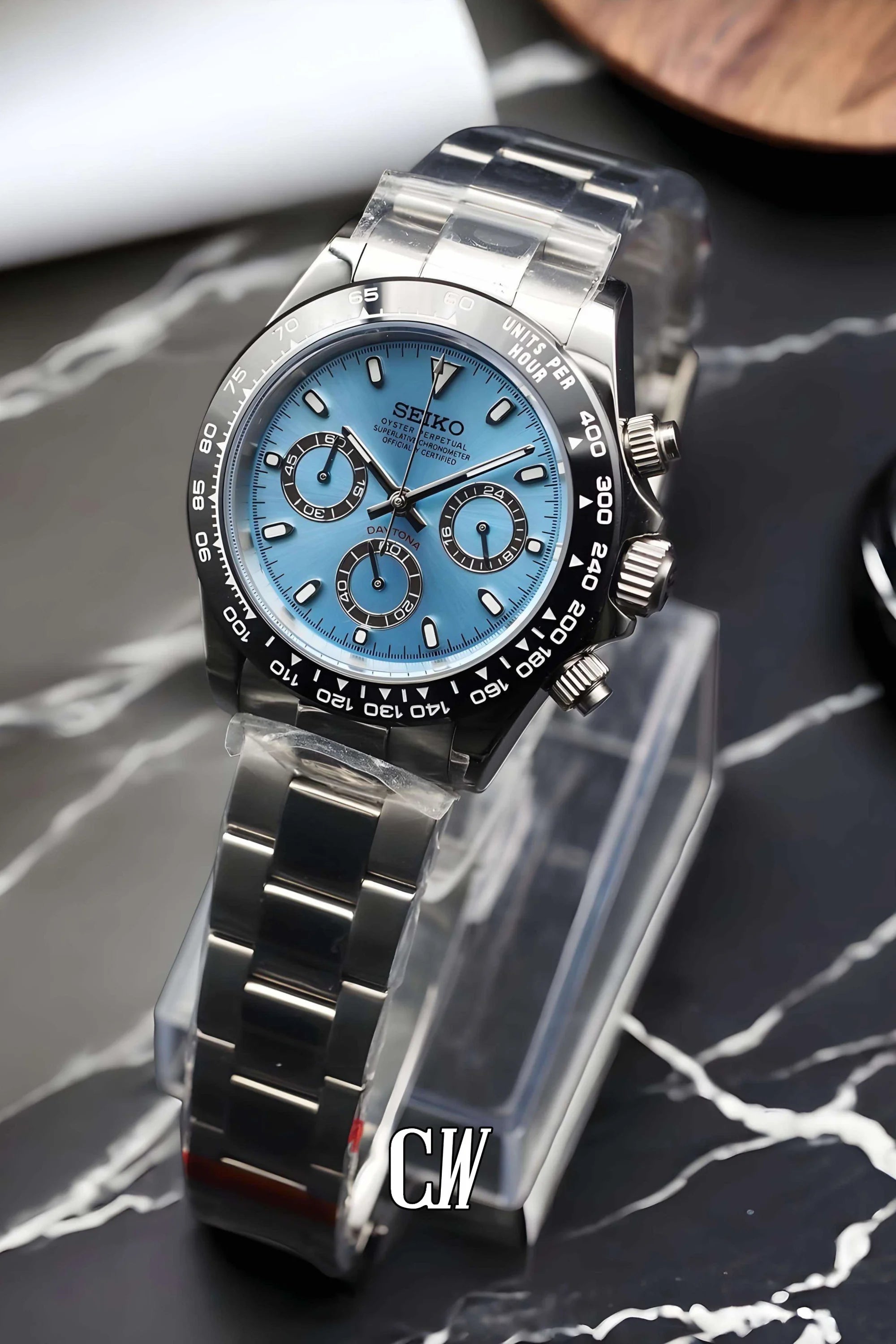 Seitona mod platinum watch - Circa Watch Labs seiko mod