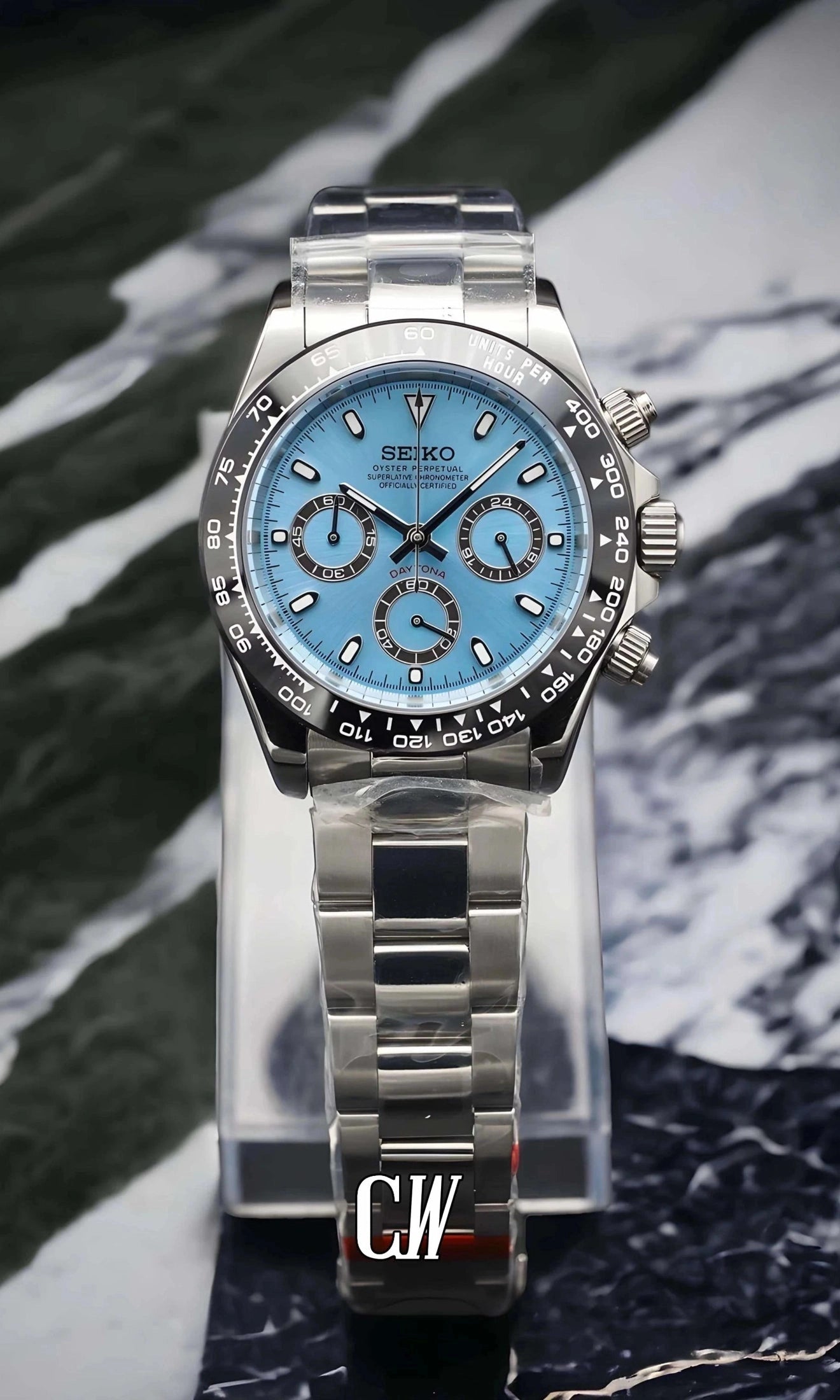 Seitona mod platinum watch - Circa Watch Labs seiko mod