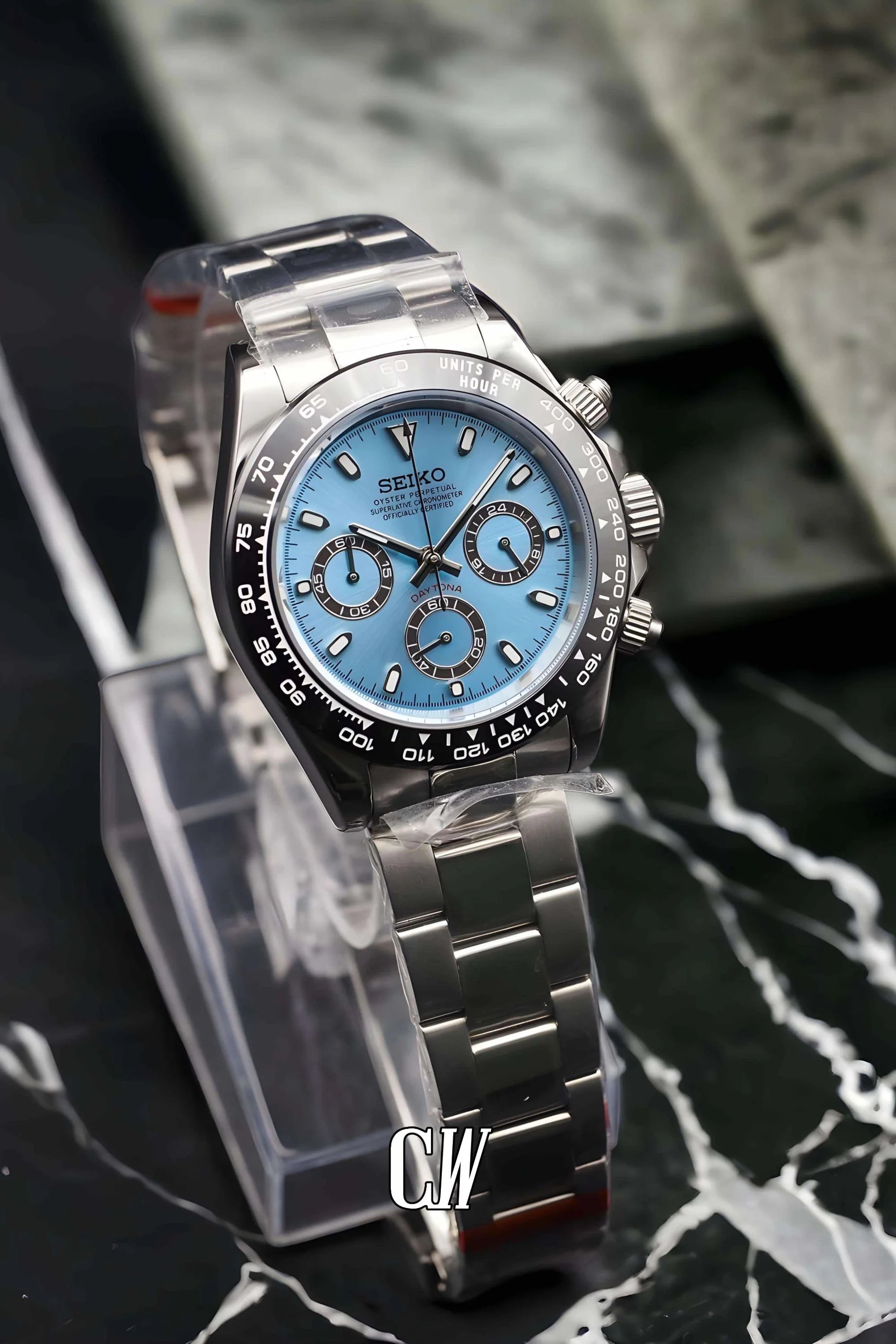 Seitona mod platinum watch - Circa Watch Labs seiko mod
