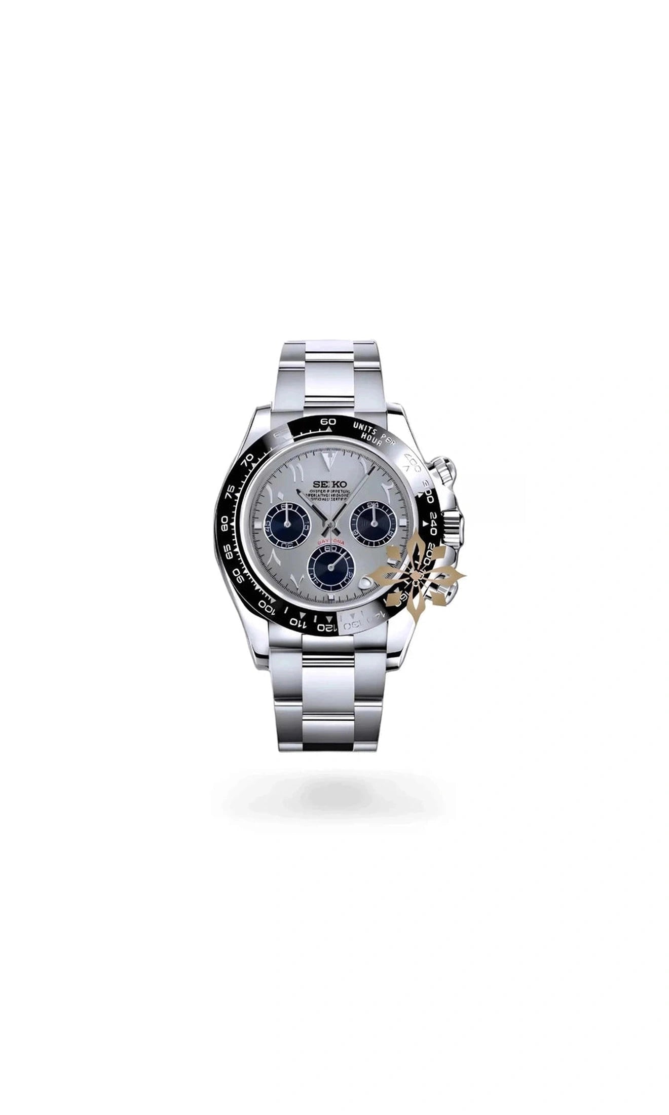 Seitona mod silver arabic watch - Circa Watch Labs seiko mod