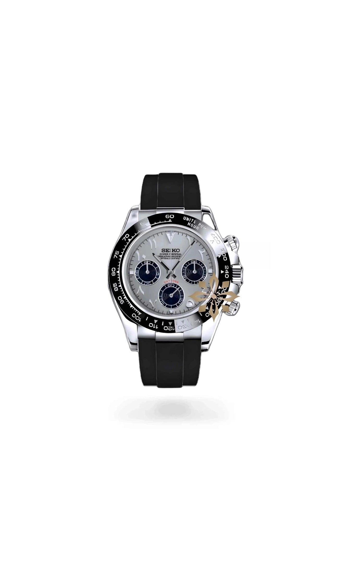 Seitona mod silver arabic watch - Circa Watch Labs seiko mod