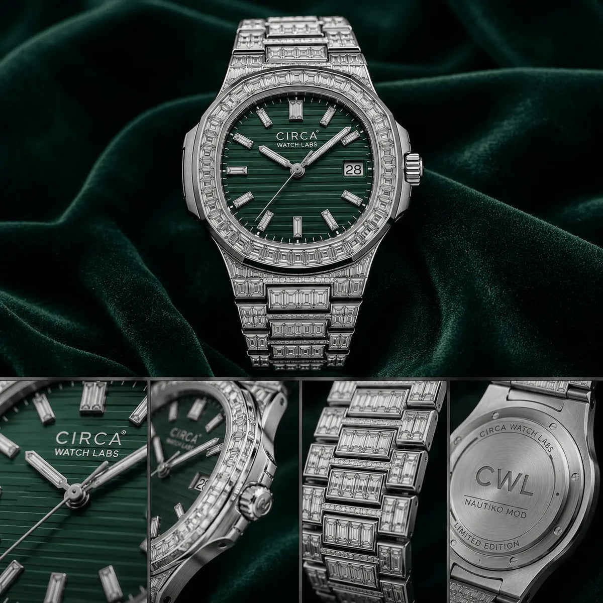 Baguette Diamond Nautiko Mod Watches That Jewelry-Level Luxury Watch Buyers in USA Are Discovering Now - Circa Watch Labs