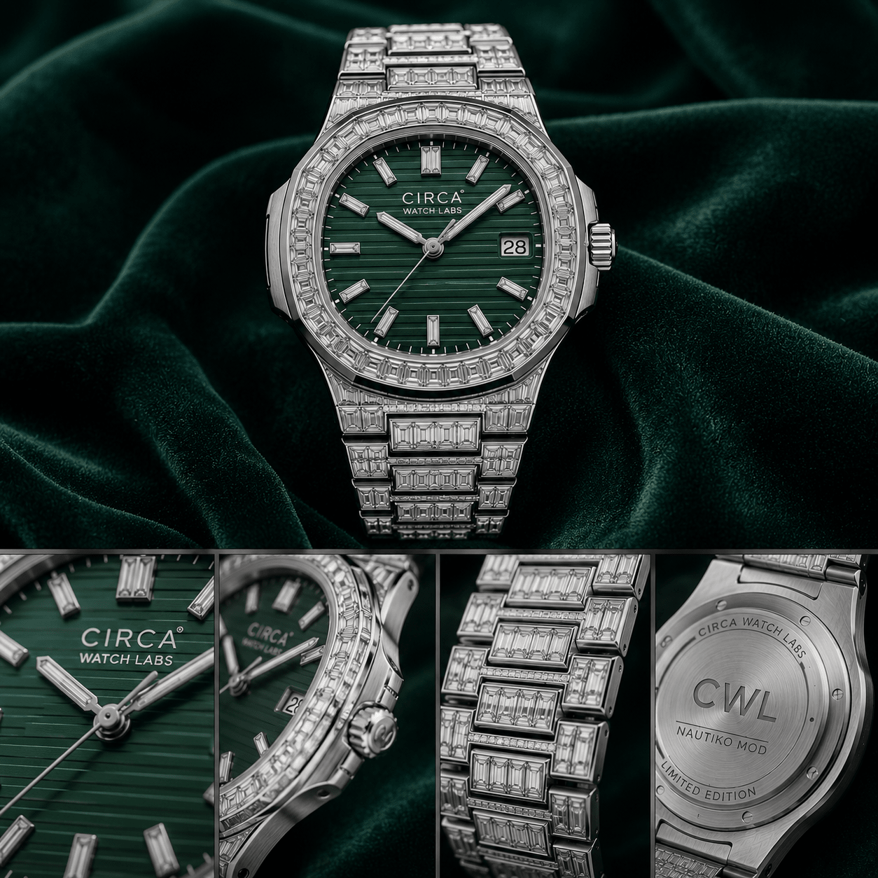 Baguette Diamond Nautiko Mod Watches That Jewelry-Level Luxury Watch Buyers in USA Are Discovering Now - Circa Watch Labs