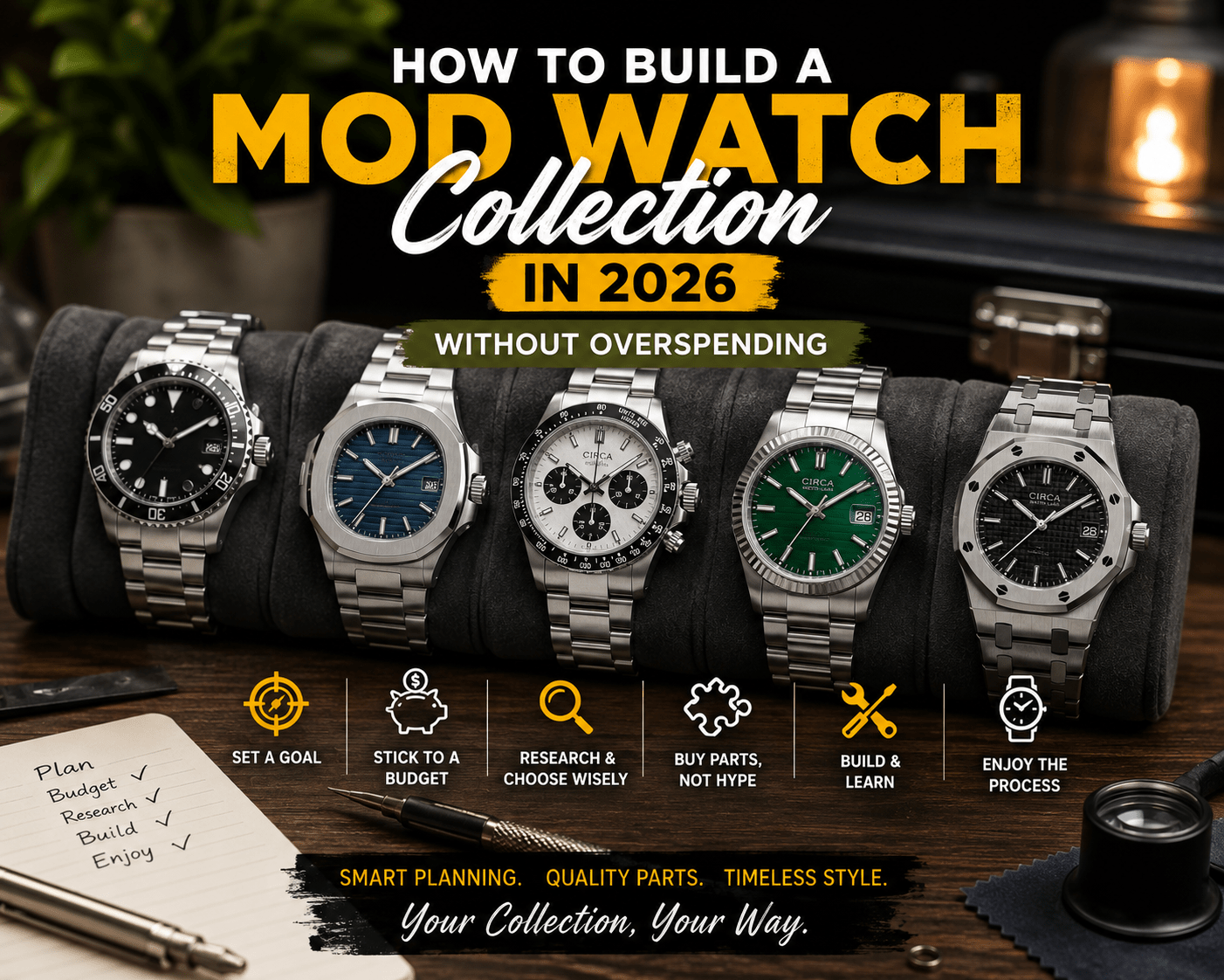How to Build a Mod Watch Collection in 2026 Without Overspending and Still Look Better Than Most - Circa Watch Labs