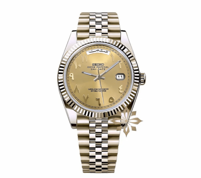 Seiko Mod Presidential Style Watches With Gold Dials That Make Every Formal Occasion Feel Effortless - Circa Watch Labs