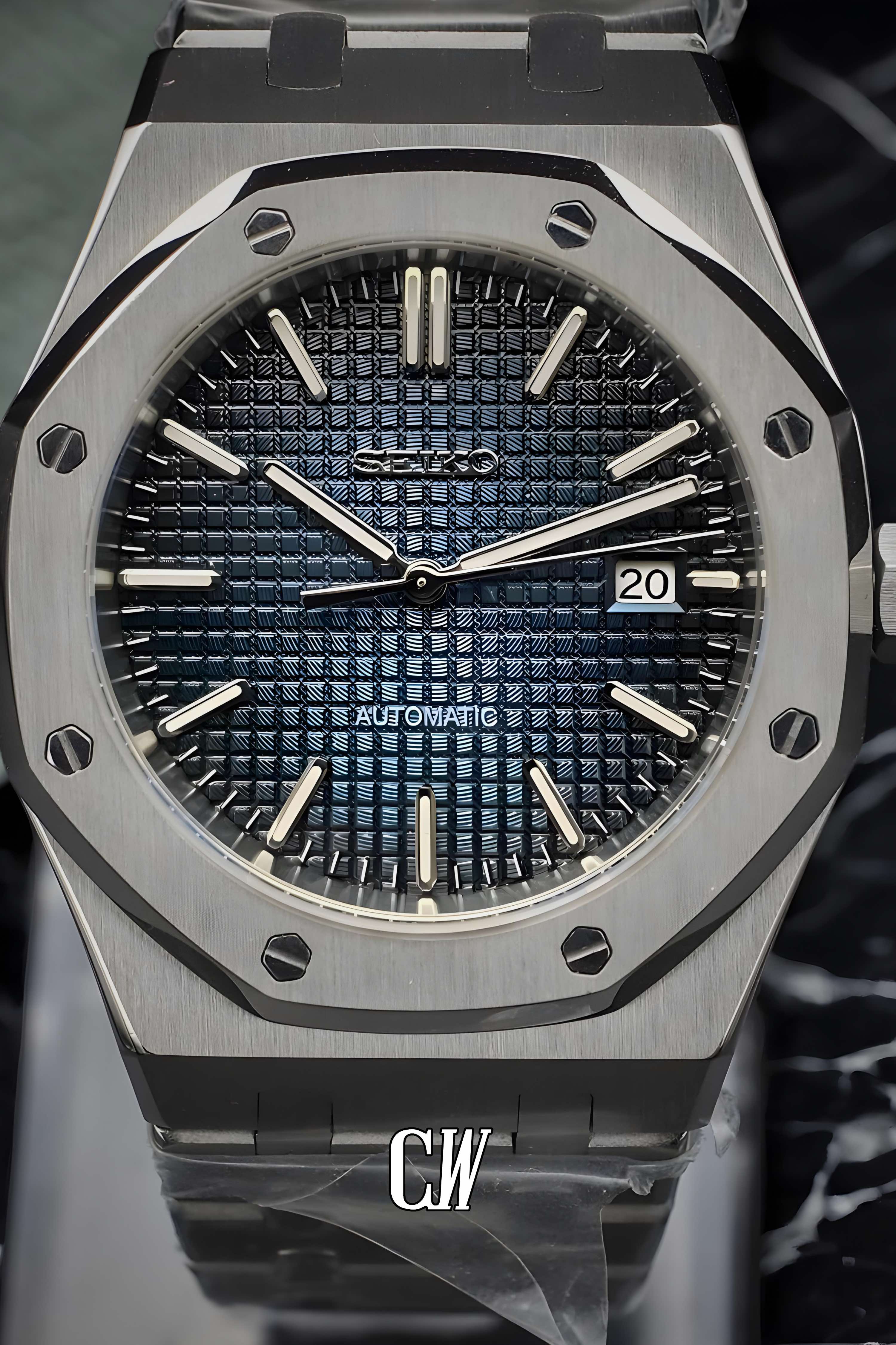 Mod Royal Seikoak automatic watch 'blue' - Circa Watch Labs