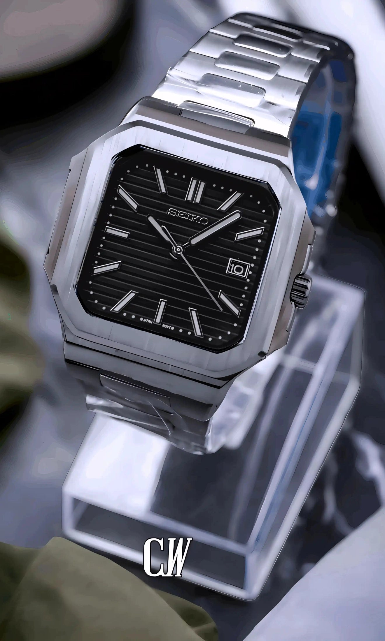 Cubito mod watch black-Circa Watch Labs