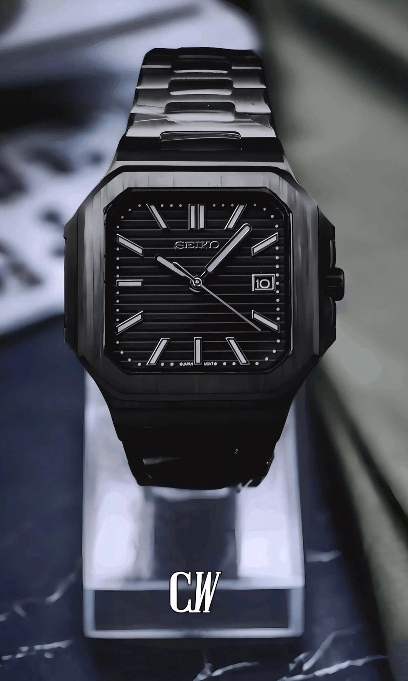Cubito mod watch triple black-Circa Watch Labs