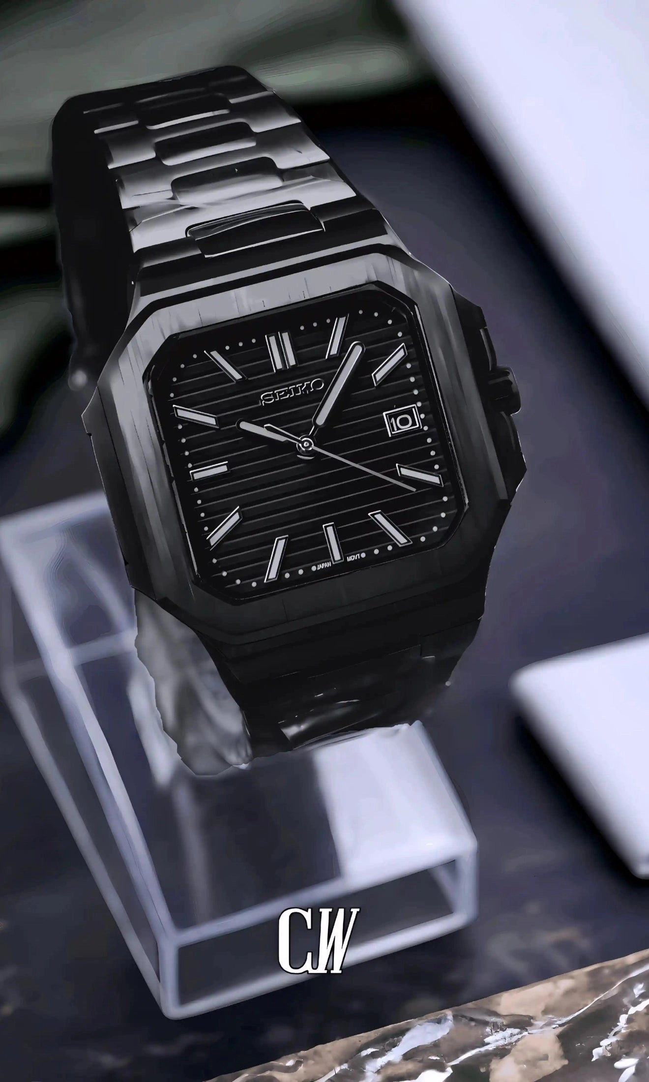 Cubito mod watch triple black-Circa Watch Labs