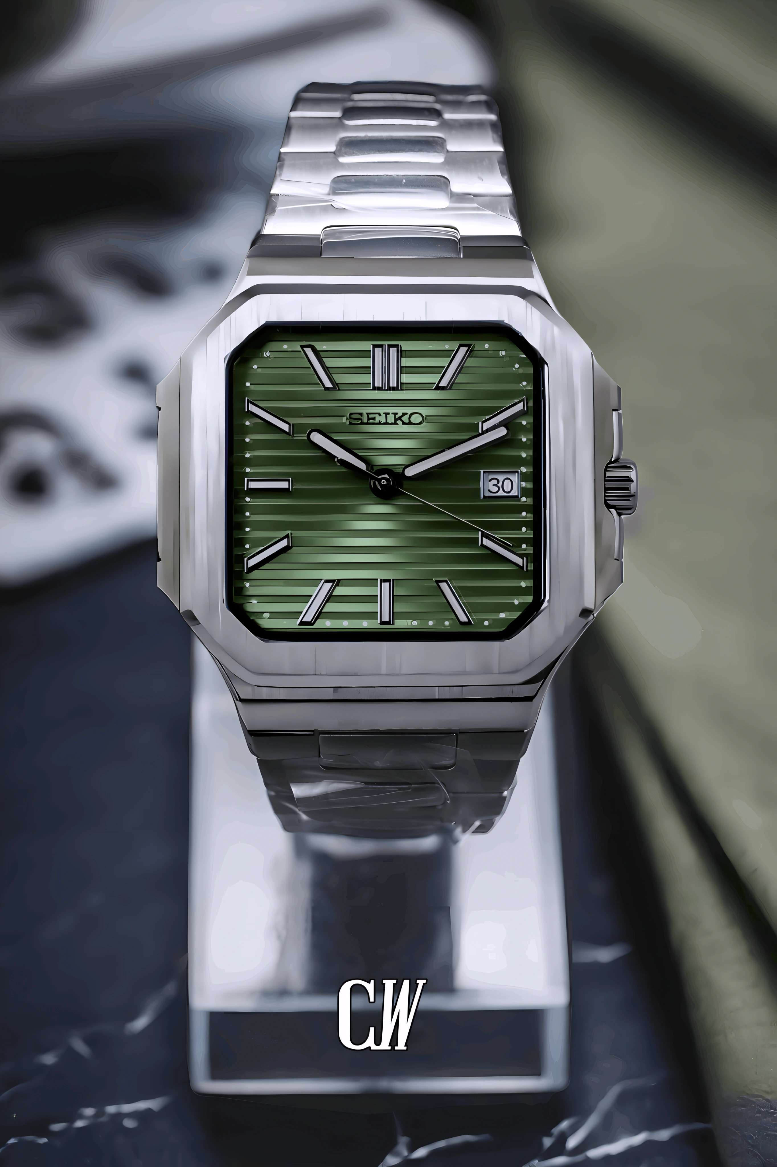 Seikocubitus mod watch olive green